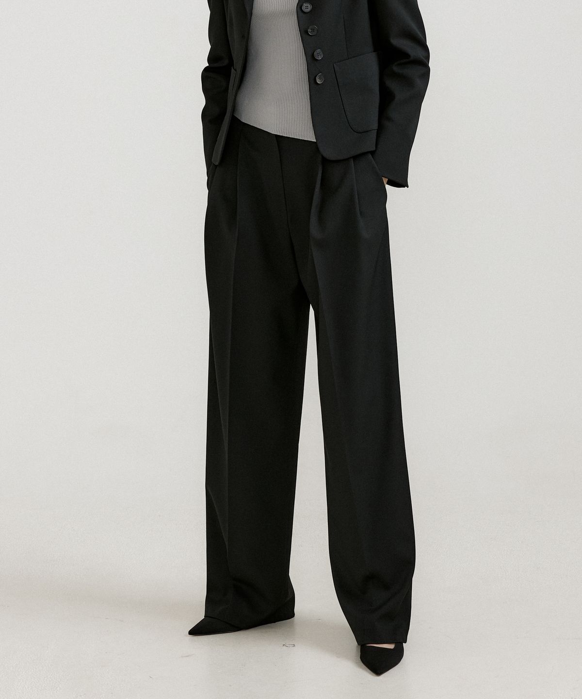 오떼뜨(OCTETTE) DEAR TWO TUCK TROUSER_2COLOR
