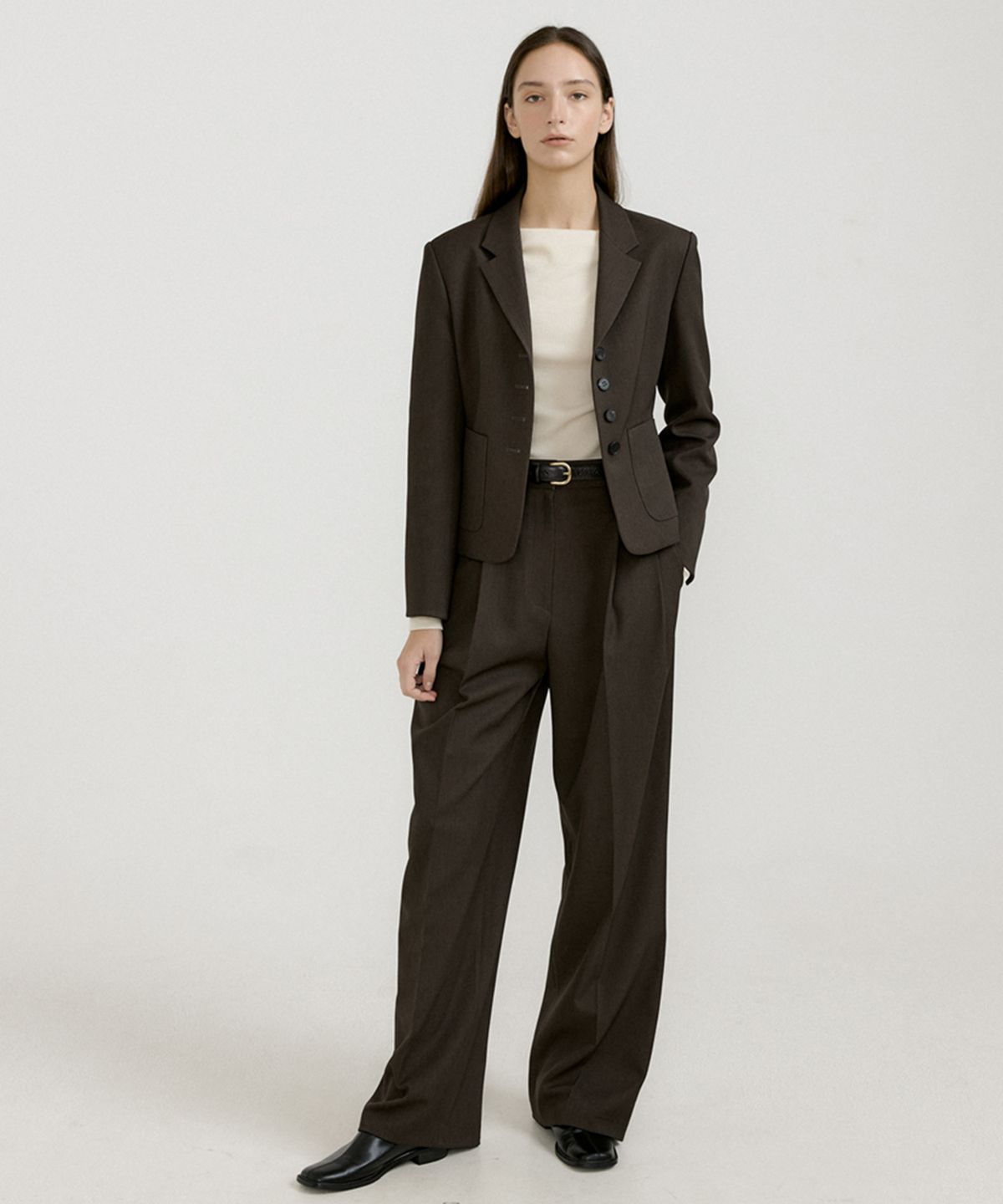 오떼뜨(OCTETTE) DEAR TWO TUCK TROUSER_2COLOR