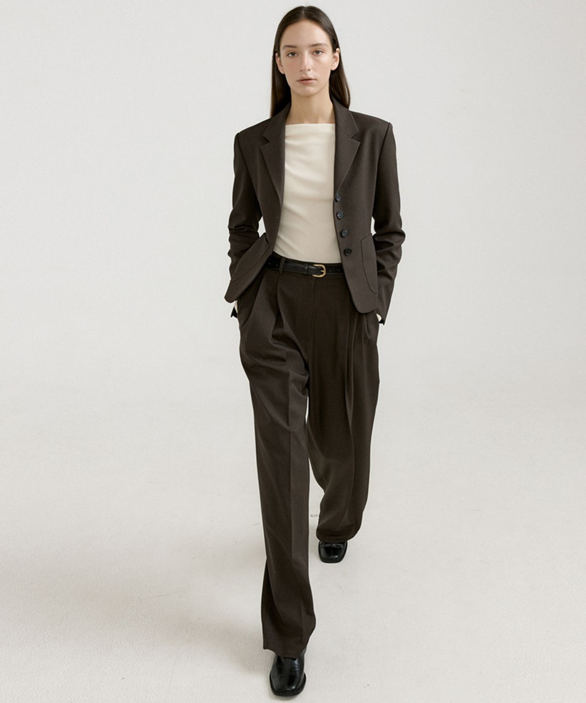 오떼뜨(OCTETTE) DEAR TWO TUCK TROUSER_2COLOR