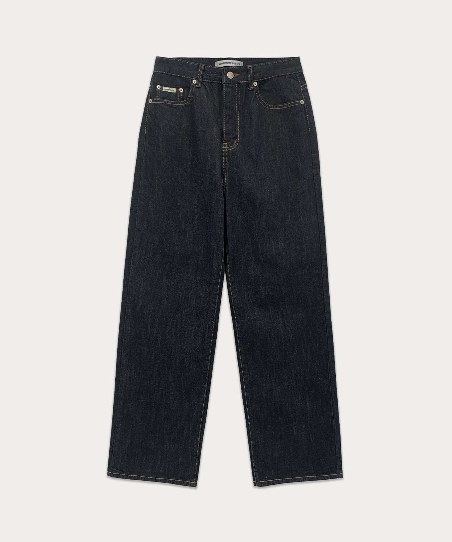 MUSINSA | SOMEWHEREBUTTER Jeff Raw Wide Denim Pants - Raw Blue