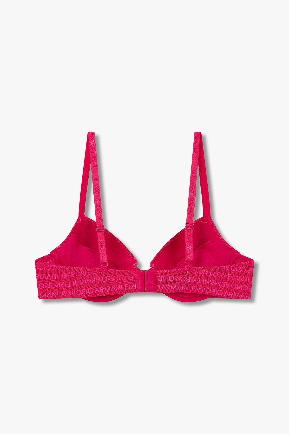 엠포리오 아르마니 언더웨어(EMPORIO ARMANI UNDERWEAR) 여성 로고 리무브 패드 푸쉬업 브라_와인 0824385502