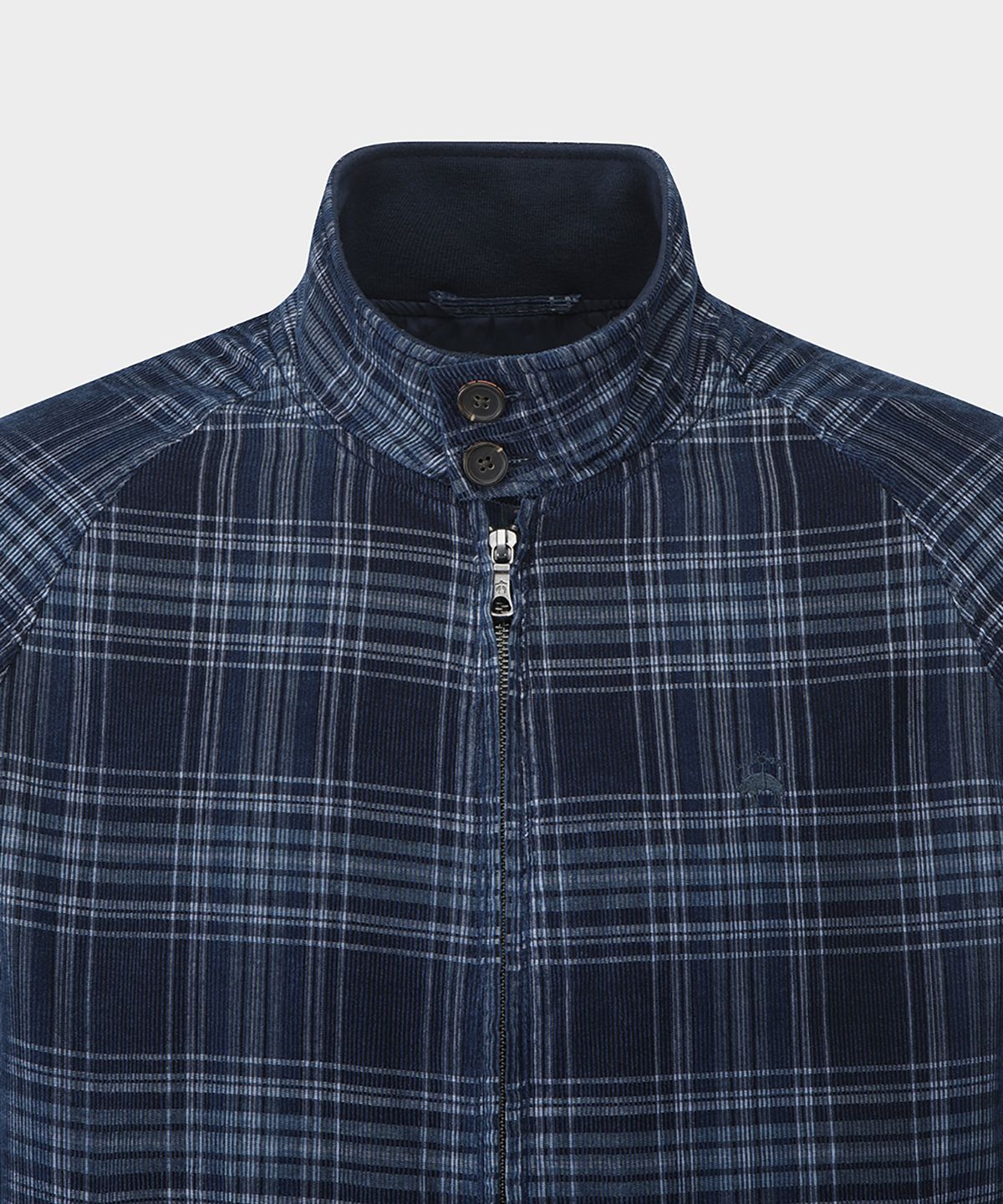 브룩스 브라더스(BROOKS BROTHERS) 코듀로이 체크 헤링턴 자켓 (네이비) (BBOJMM4858QEF)