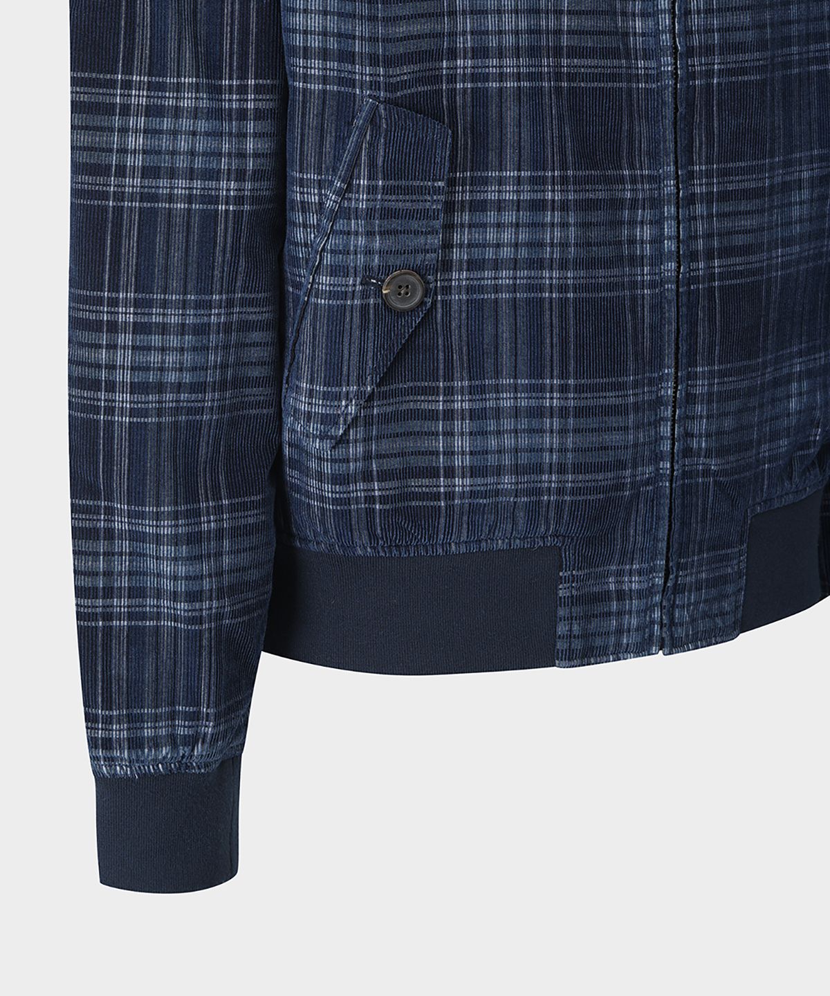 브룩스 브라더스(BROOKS BROTHERS) 코듀로이 체크 헤링턴 자켓 (네이비) (BBOJMM4858QEF)