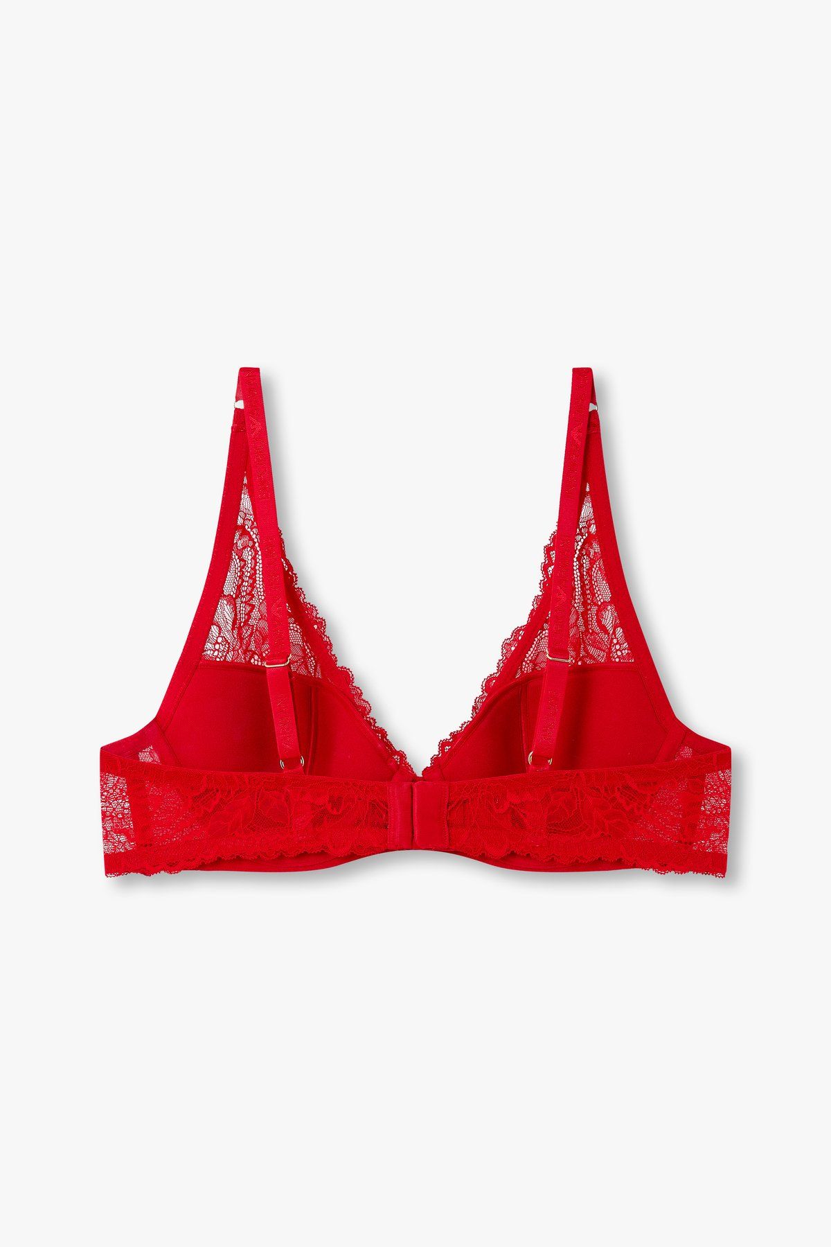 엠포리오 아르마니 언더웨어(EMPORIO ARMANI UNDERWEAR) 여성 플라워 자수 패디드 브라_레드 0824385508