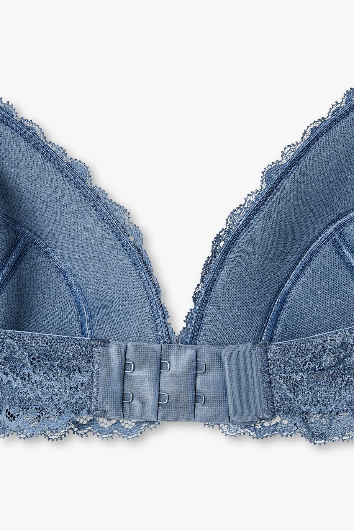 엠포리오 아르마니 언더웨어(EMPORIO ARMANI UNDERWEAR) 여성 플라워 자수 패디드 트라이앵글 브라_블루 0824381505