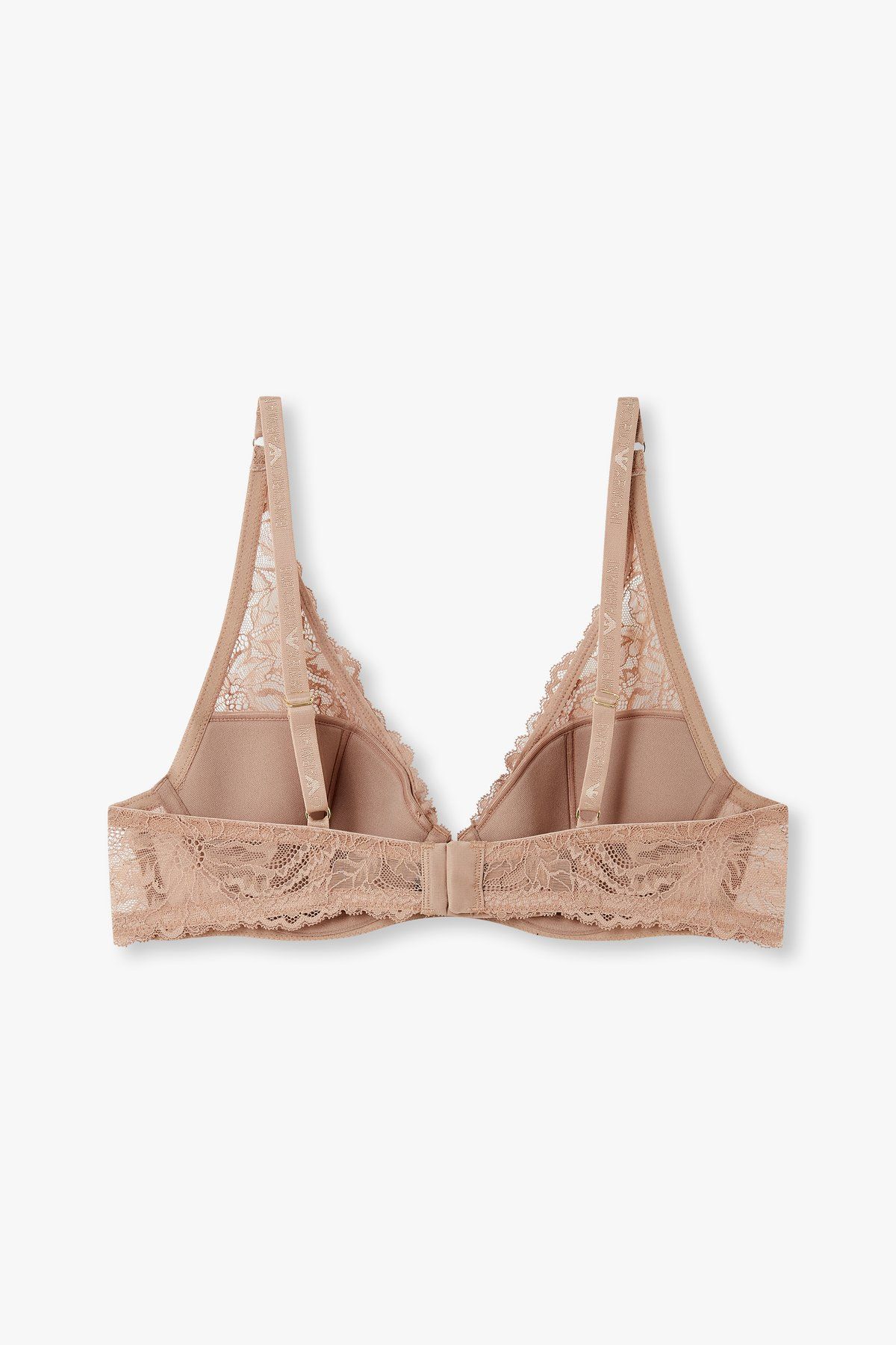엠포리오 아르마니 언더웨어(EMPORIO ARMANI UNDERWEAR) 여성 플라워 자수 패디드 브라_라이트 브라운 0824385509