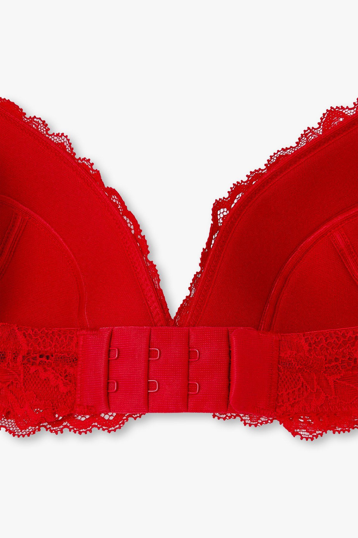 엠포리오 아르마니 언더웨어(EMPORIO ARMANI UNDERWEAR) 여성 플라워 자수 패디드 트라이앵글 브라_레드 0824381506