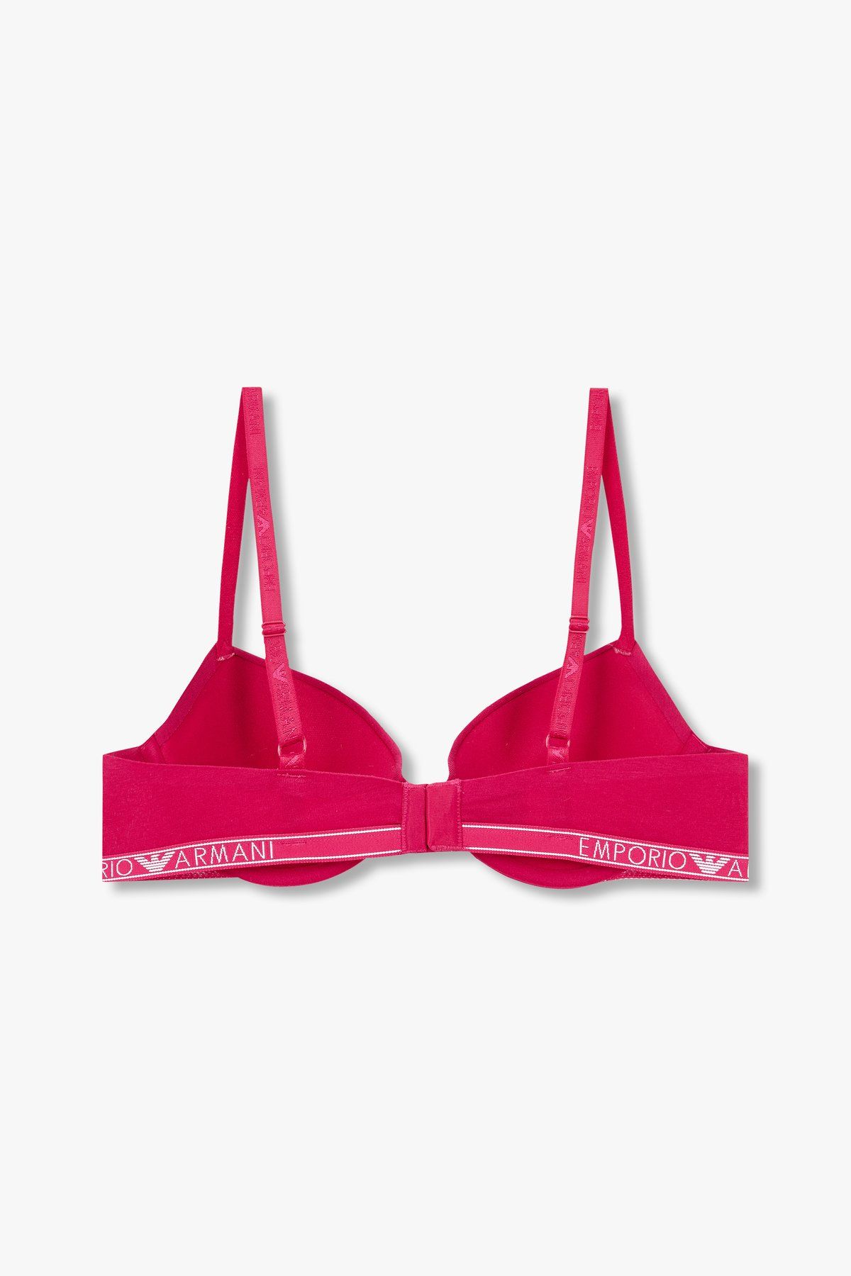 엠포리오 아르마니 언더웨어(EMPORIO ARMANI UNDERWEAR) 여성 씬 로고 밴딩 푸쉬업 브라_소프트 마젠타 0824385523