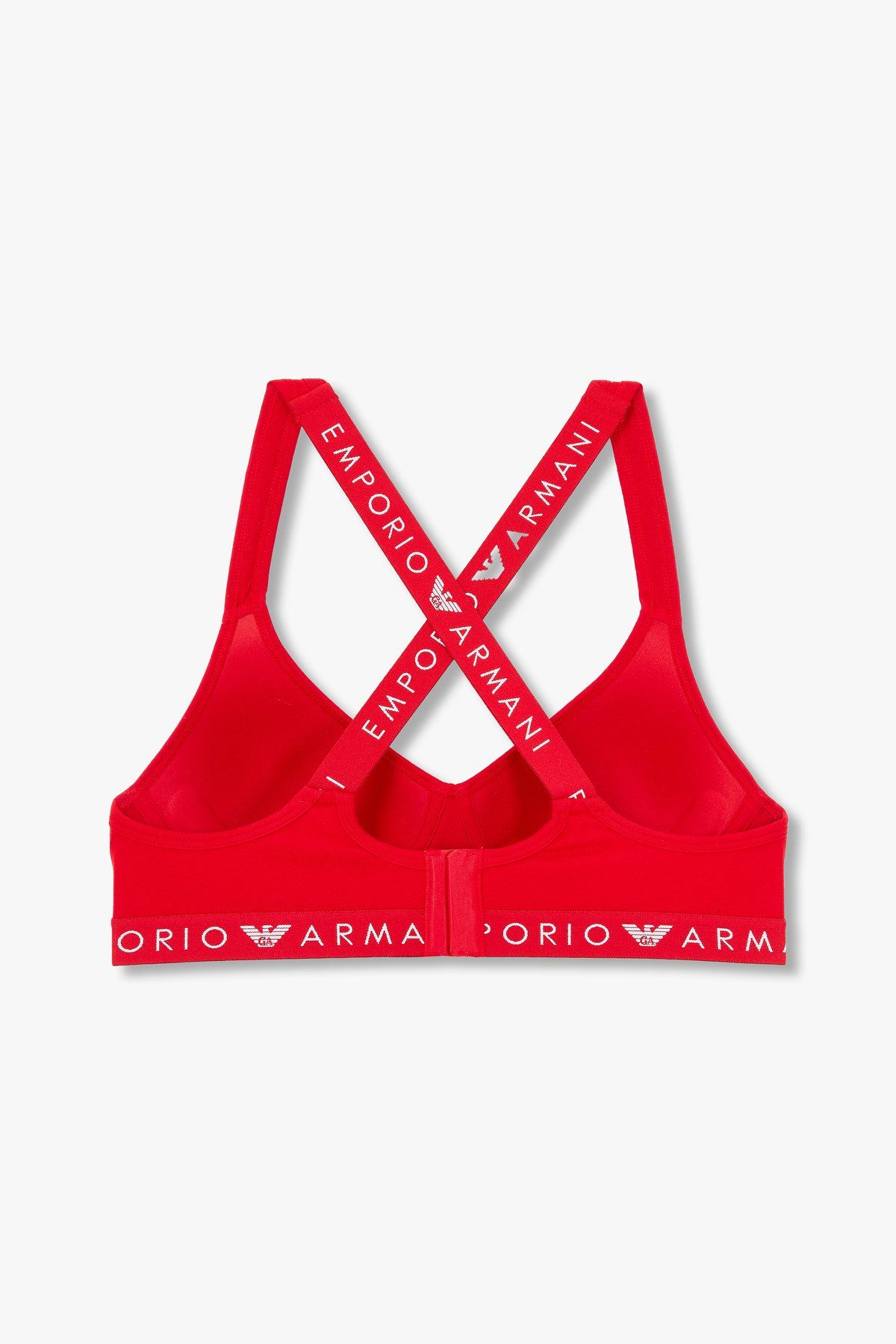 엠포리오 아르마니 언더웨어(EMPORIO ARMANI UNDERWEAR) 여성 로고 밴딩 패디드 브라렛 브라_레드 0824381521