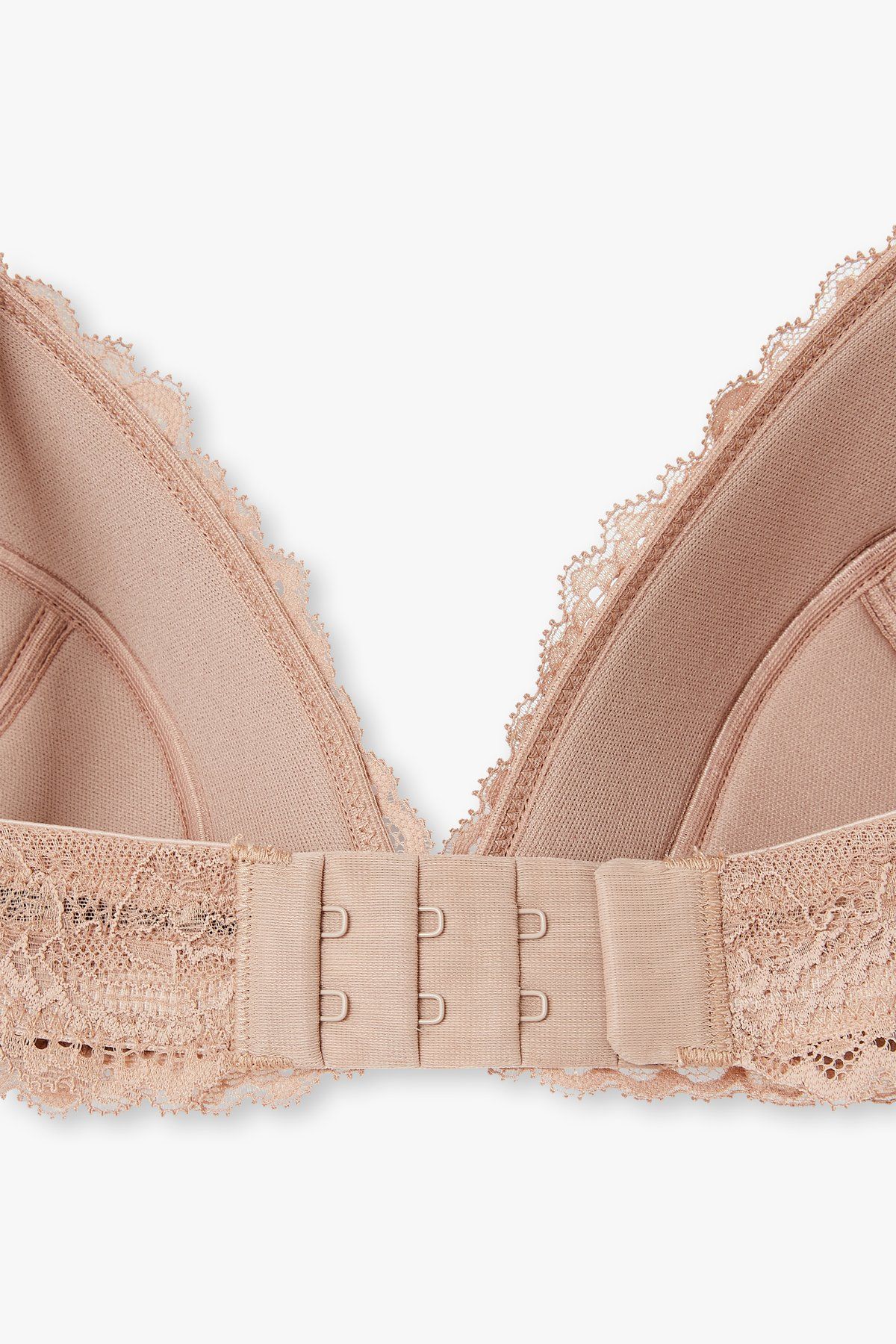 엠포리오 아르마니 언더웨어(EMPORIO ARMANI UNDERWEAR) 여성 플라워 자수 패디드 트라이앵글 브라_라이트 브라운 0824381507