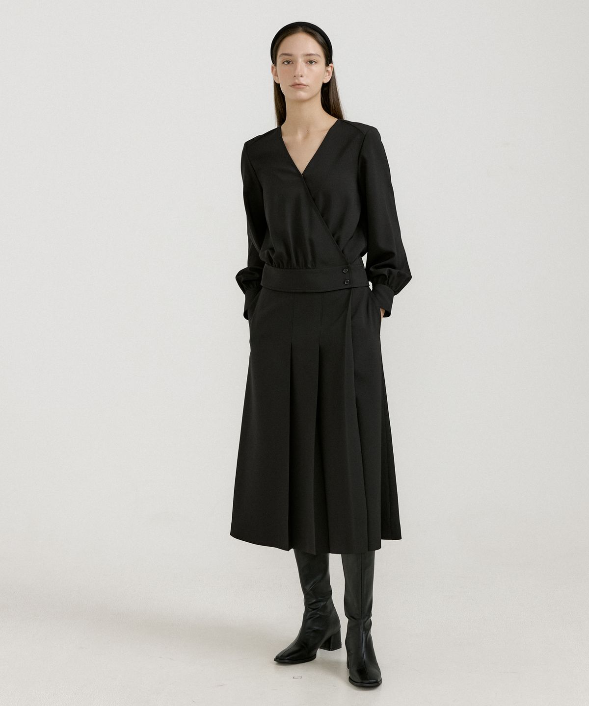 오떼뜨(OCTETTE) SOFT DOUBLE WRAP BLOUSE_2COLOR