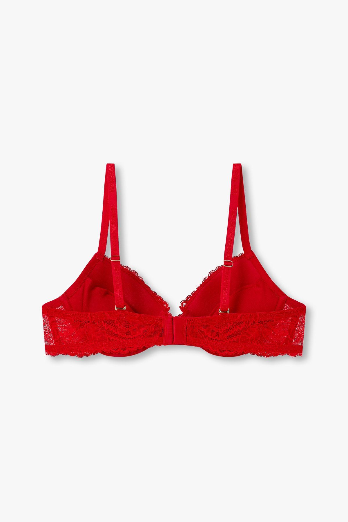 엠포리오 아르마니 언더웨어(EMPORIO ARMANI UNDERWEAR) 여성 플라워 리무브 패드 푸쉬업 브라_레드 0824385512