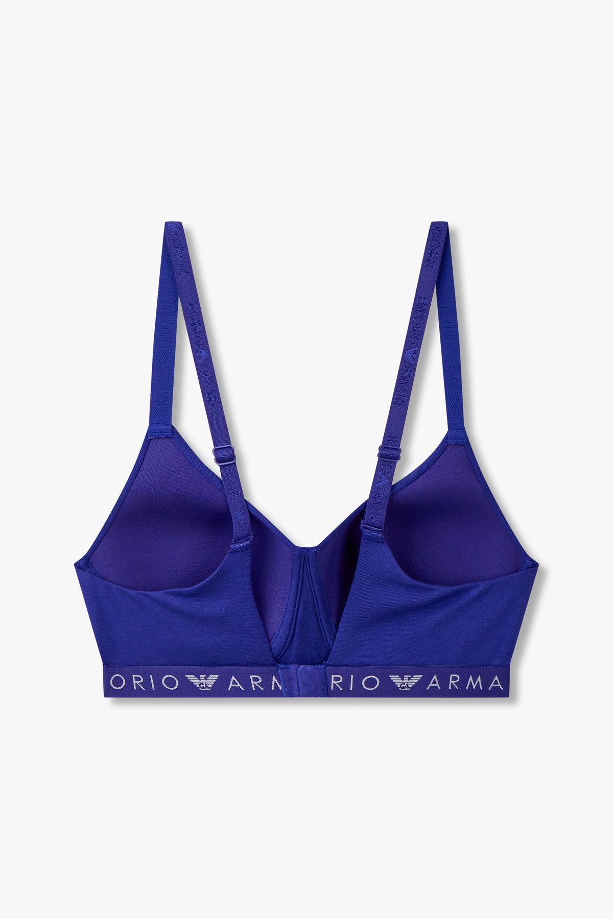 엠포리오 아르마니 언더웨어(EMPORIO ARMANI UNDERWEAR) 여성 로고 밴딩 소프트 컨투어 브라_블루 0824381528