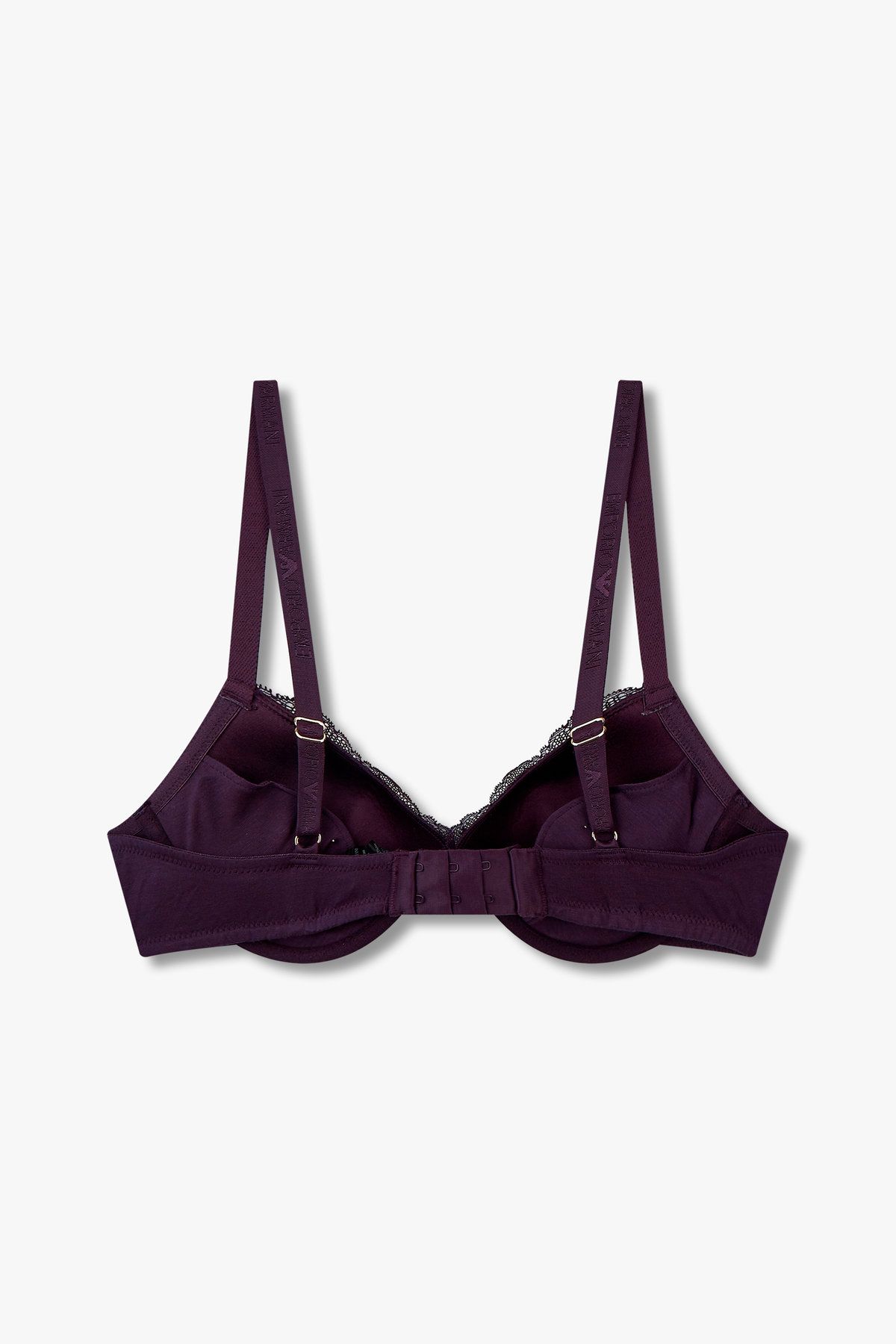 엠포리오 아르마니 언더웨어(EMPORIO ARMANI UNDERWEAR) 여성 플라워 리무브 패드 푸쉬업 브라_다크 퍼플 0824385519