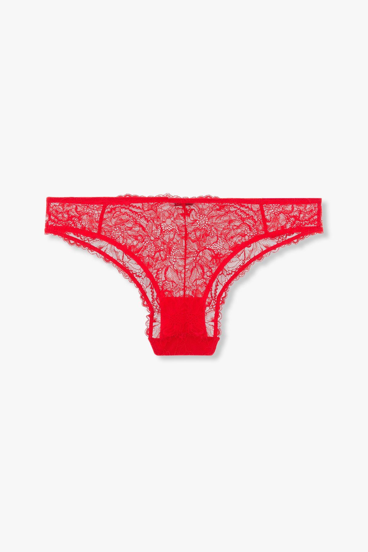 엠포리오 아르마니 언더웨어(EMPORIO ARMANI UNDERWEAR) 여성 플라워 레이스 나일론 브리프_레드 0824311511