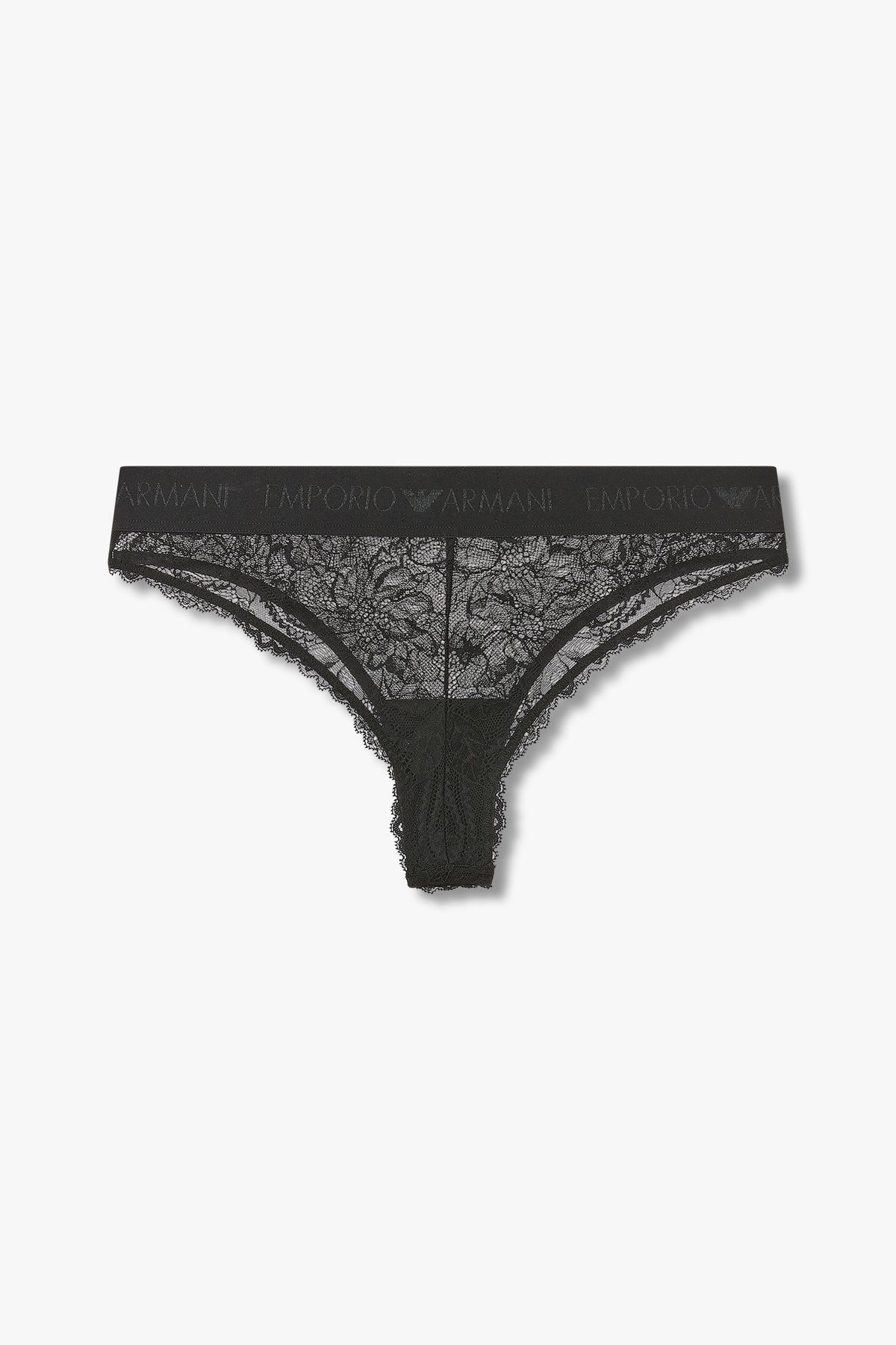 엠포리오 아르마니 언더웨어(EMPORIO ARMANI UNDERWEAR) 여성 빅 로고 밴딩 브라질리언 브리프_블랙 0824311505