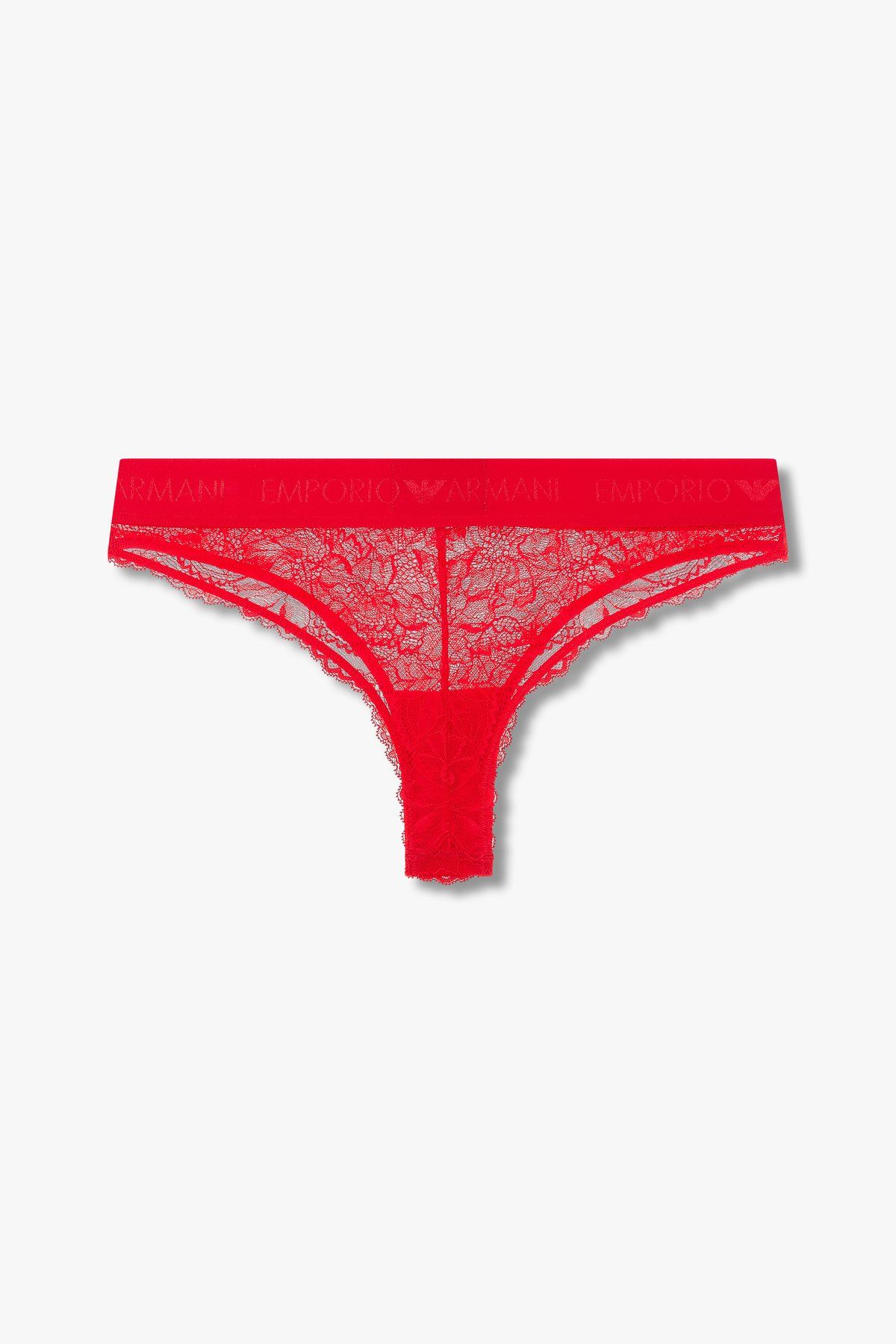 엠포리오 아르마니 언더웨어(EMPORIO ARMANI UNDERWEAR) 여성 빅 로고 밴딩 브라질리언 브리프_레드 0824311507