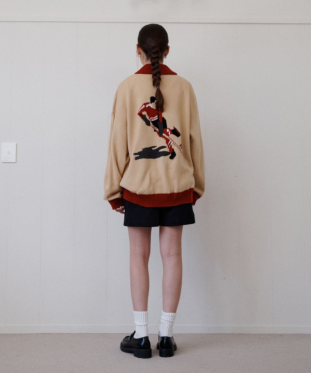 리트리버클럽(RETRIEVER CLUB) HOCKEY COWICHAN SWEATER [BEIGE]