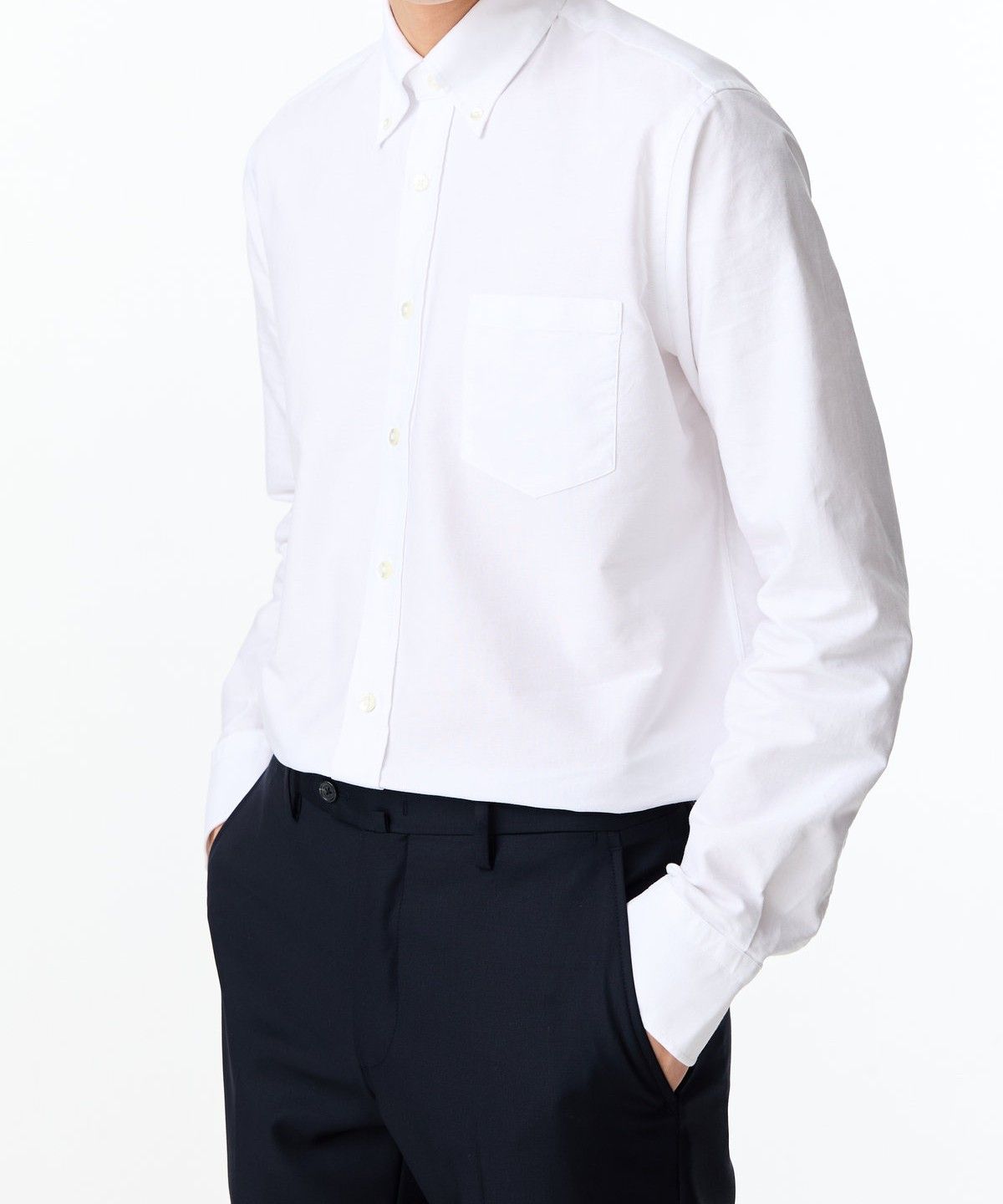 맨온더분(MAN ON THE BOON) [ALESSANDRO GHERARDI] 패치 포켓 셔츠_화이트 4714303908