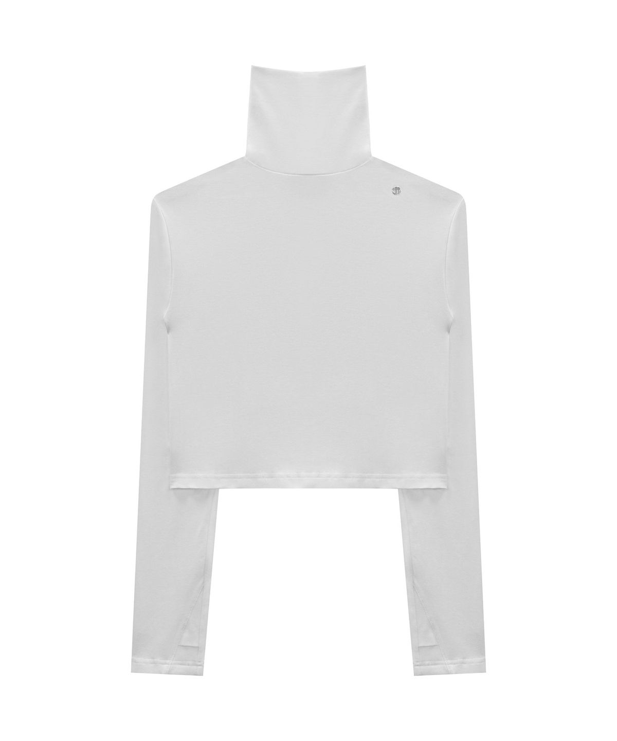 트리밍버드(TREEMINGBIRD) High-neck Finger Hole Long Sleeve [ White ]
