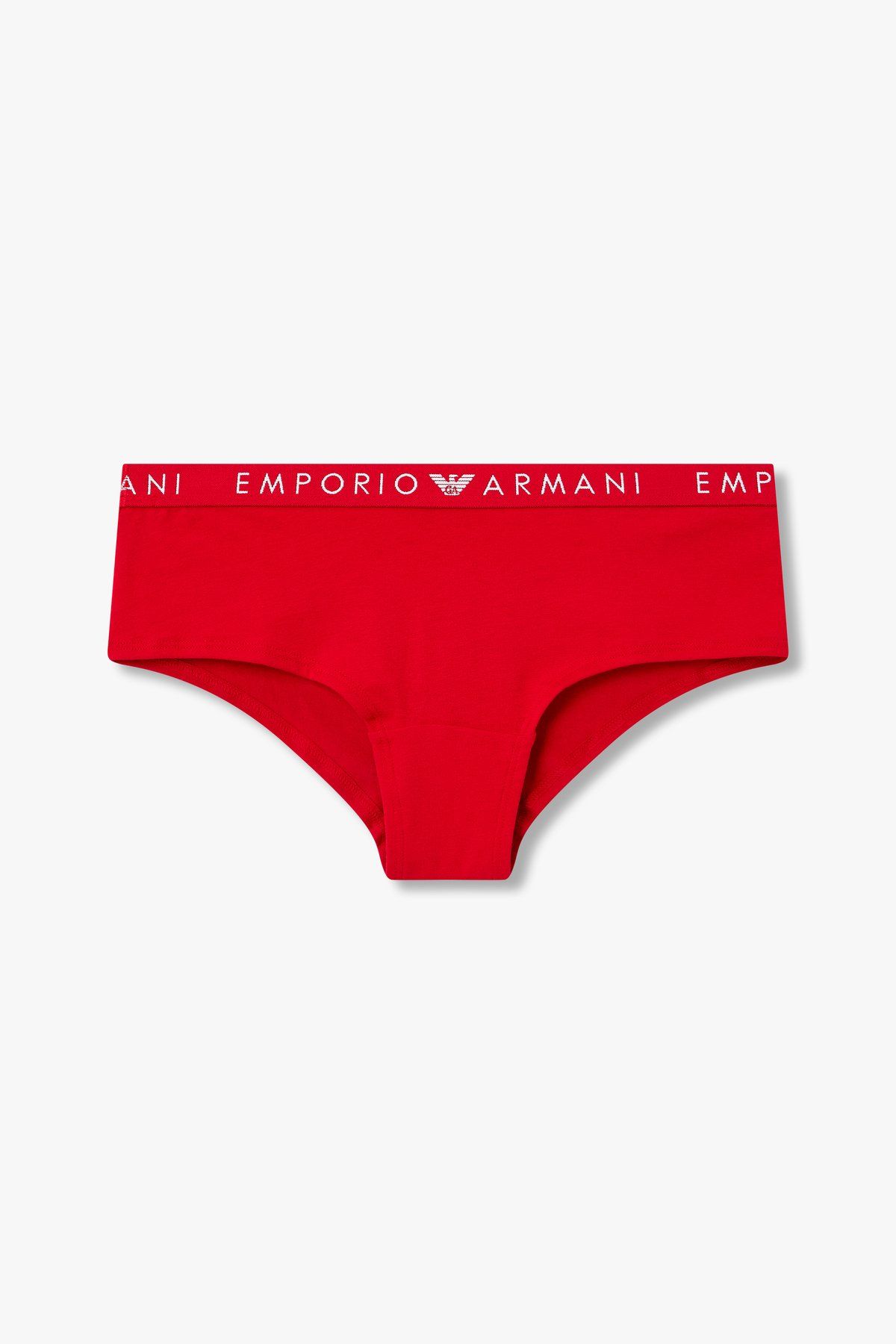 엠포리오 아르마니 언더웨어(EMPORIO ARMANI UNDERWEAR) 여성 로고 밴딩 코튼 치키 브리프_레드 0824312504