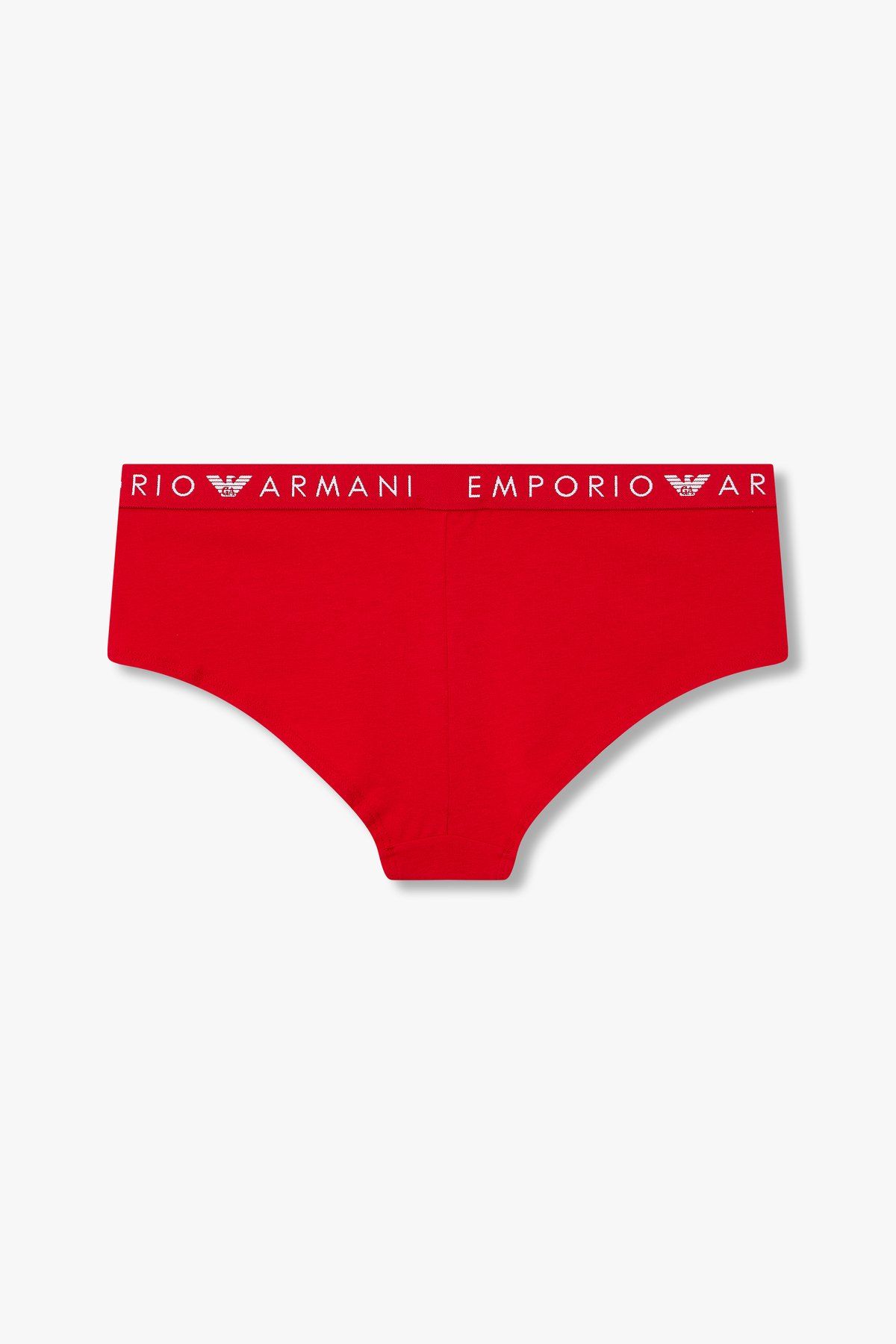 엠포리오 아르마니 언더웨어(EMPORIO ARMANI UNDERWEAR) 여성 로고 밴딩 코튼 치키 브리프_레드 0824312504