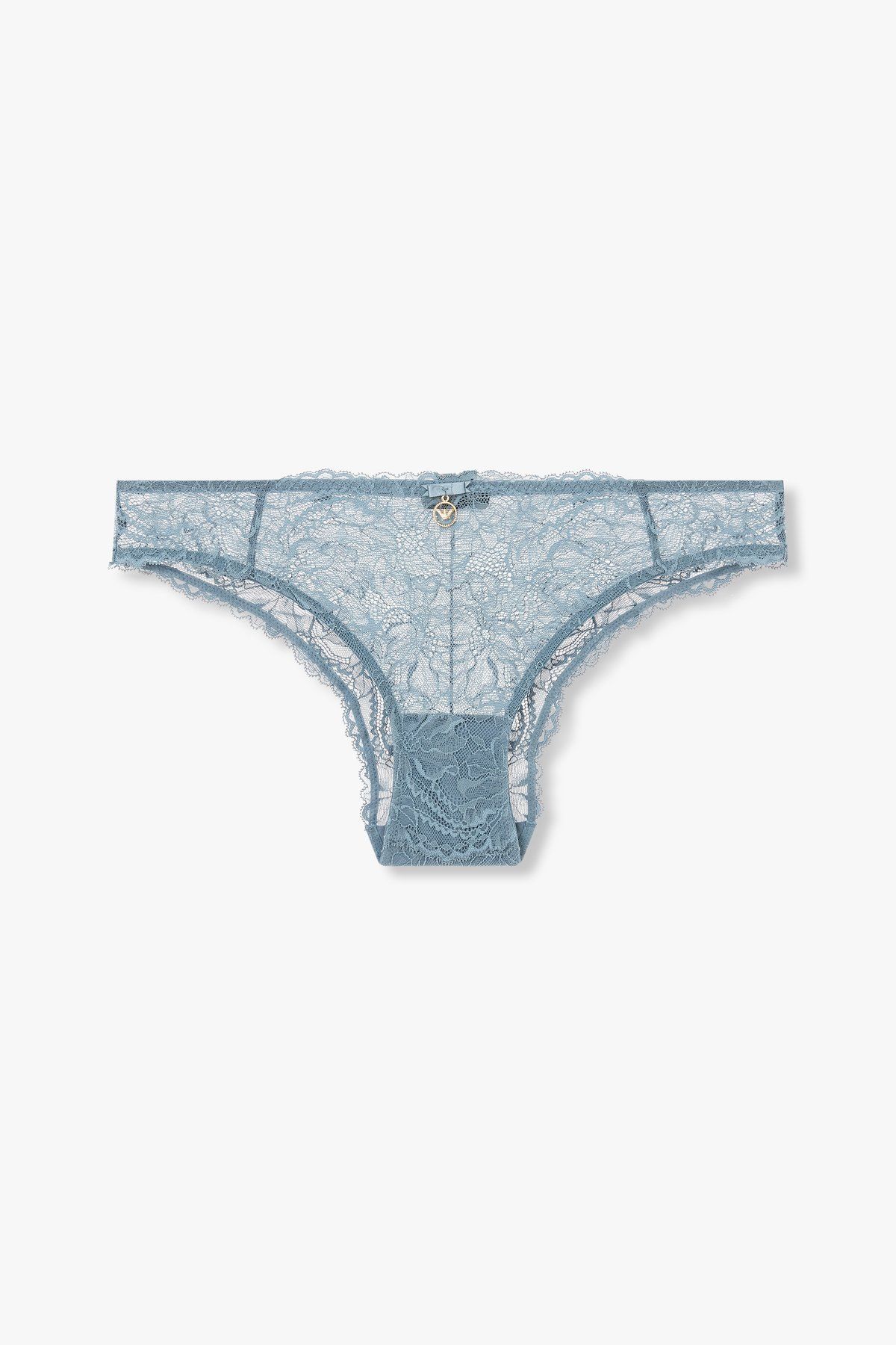 엠포리오 아르마니 언더웨어(EMPORIO ARMANI UNDERWEAR) 여성 플라워 레이스 나일론 브리프_블루 0824311510