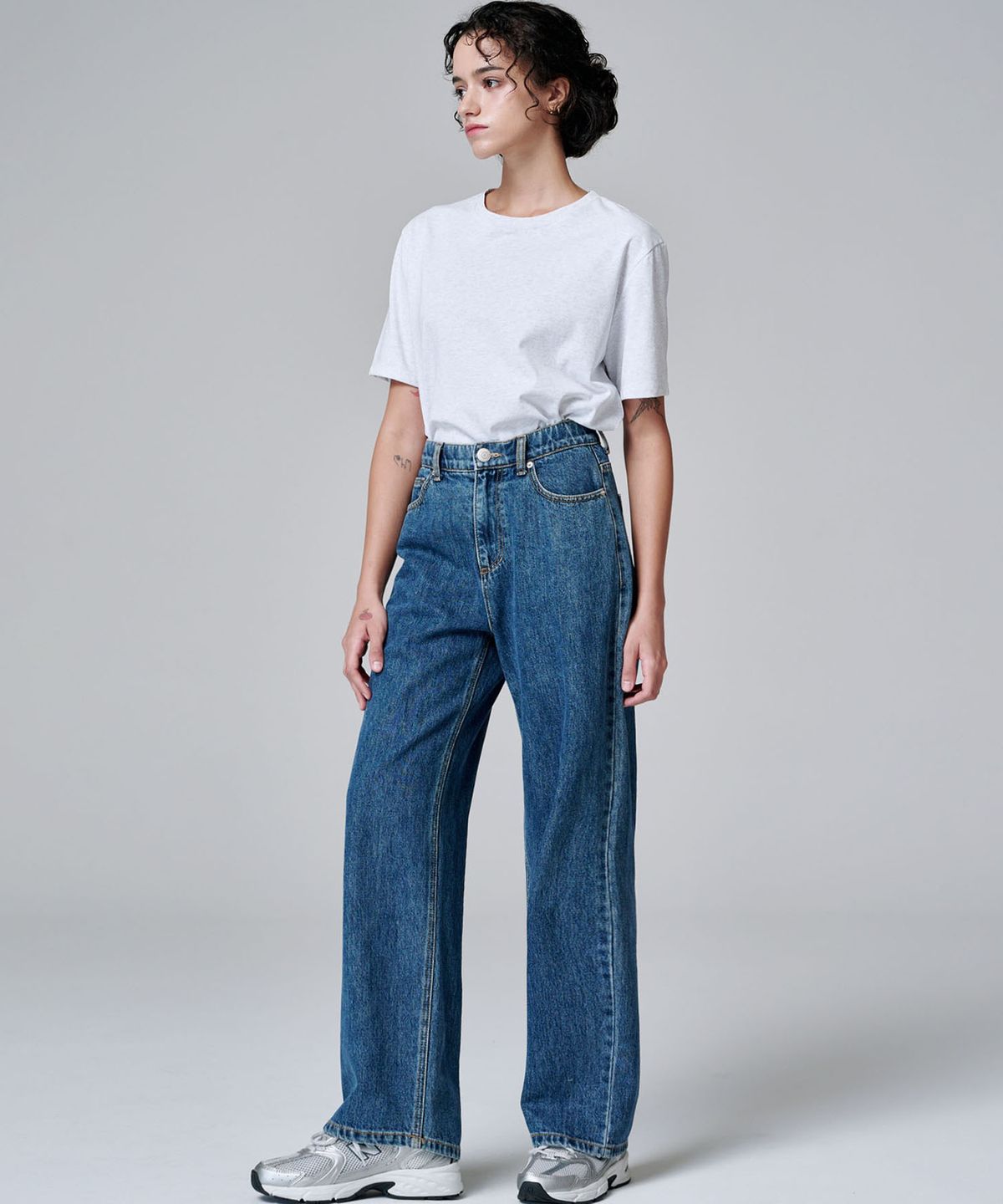 마롭(MALOUPE) 9133 레귤러 와이드 데님팬츠 (미디움 인디고)