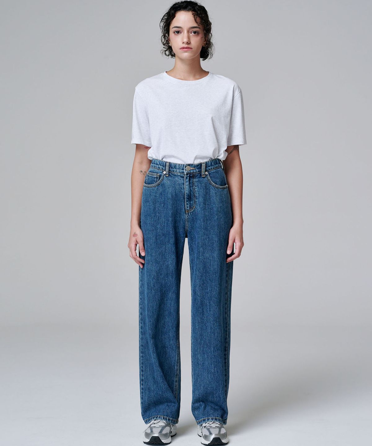 마롭(MALOUPE) 9133 레귤러 와이드 데님팬츠 (미디움 인디고)