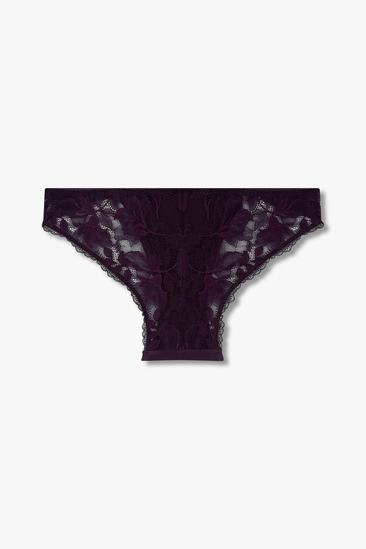 엠포리오 아르마니 언더웨어(EMPORIO ARMANI UNDERWEAR) 여성 링 커넥션 플라워 메쉬 브리프_다크 퍼플 0824311519