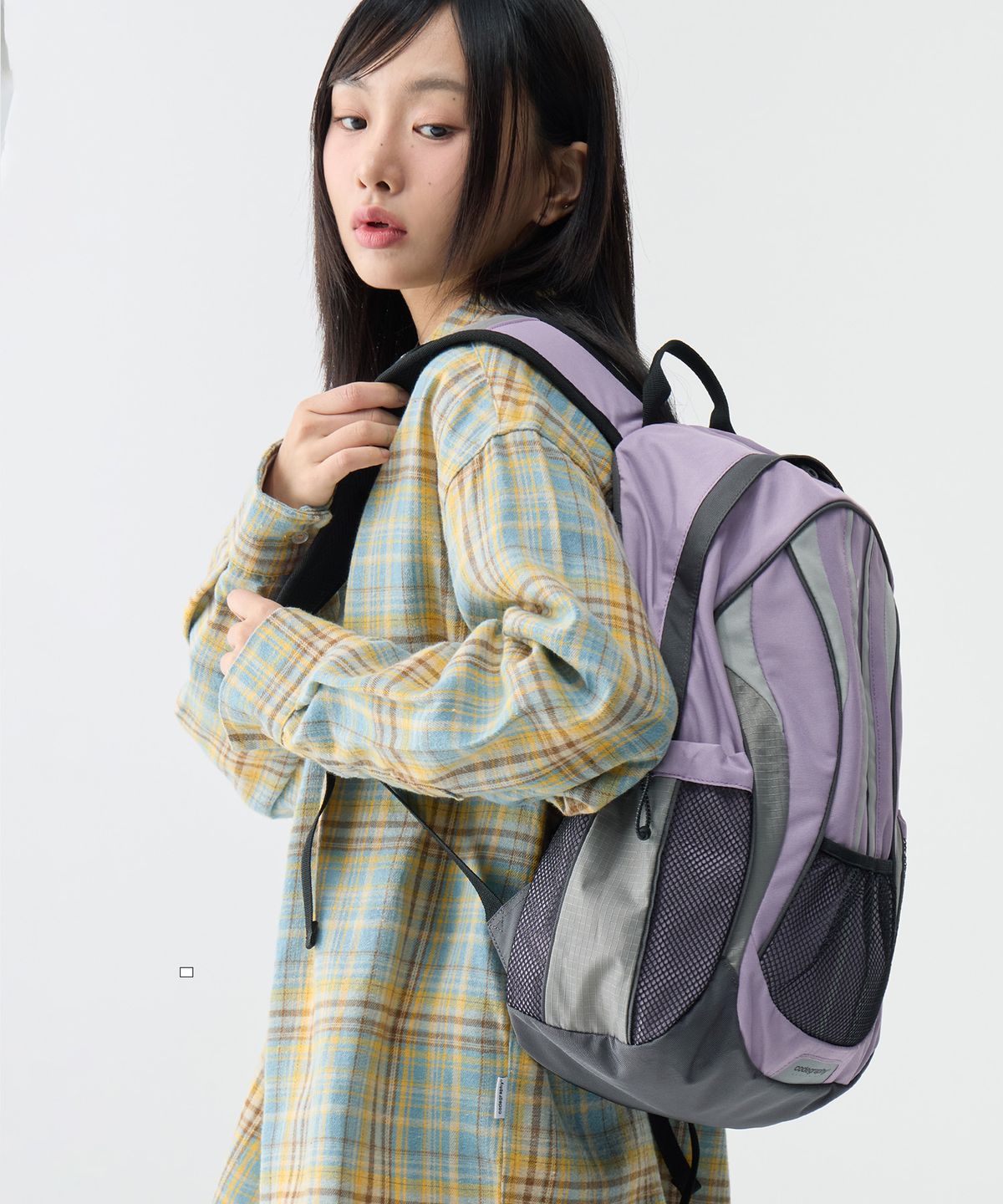 코드그라피(CGP) (우먼) WAVE 코드그라피 파이핑 배색 백팩_라벤더