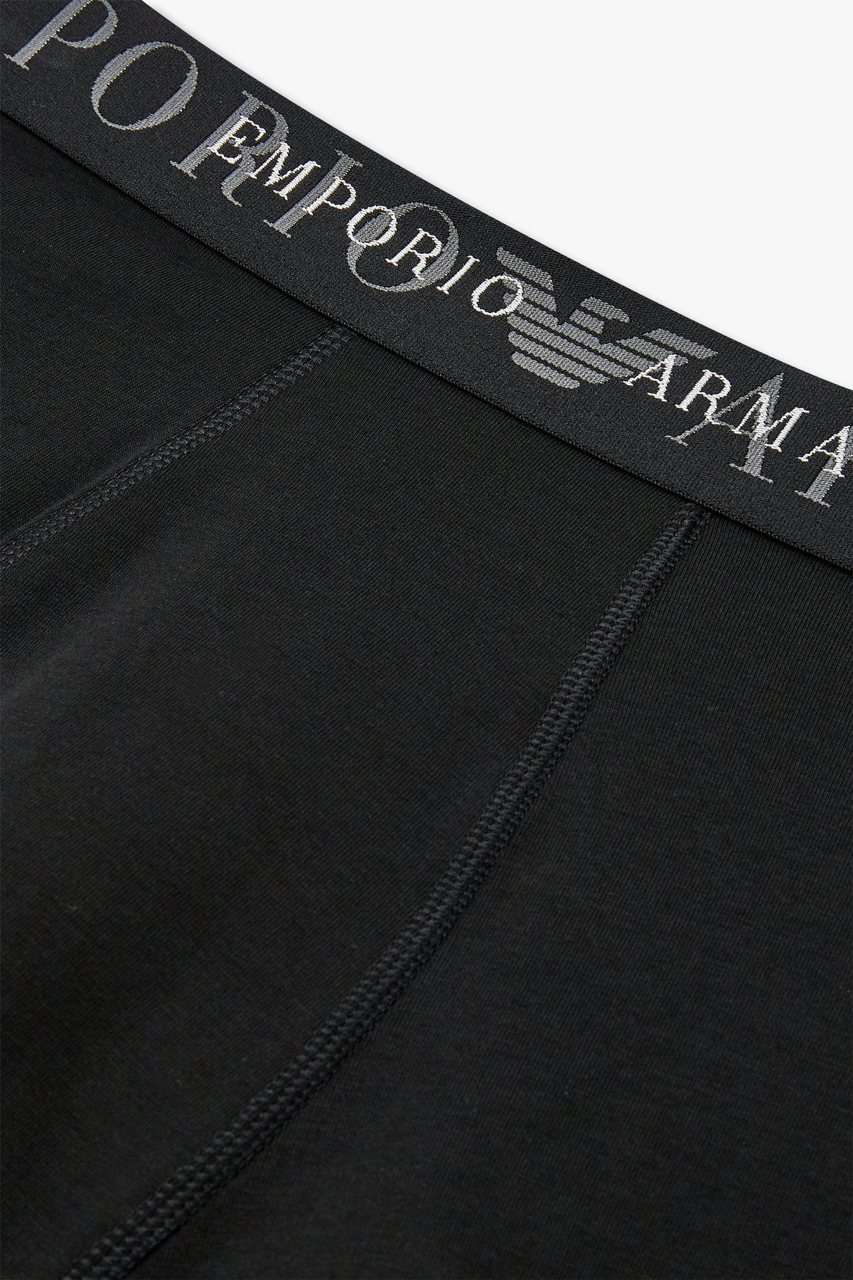 엠포리오 아르마니 언더웨어(EMPORIO ARMANI UNDERWEAR) 남성 오버랩 로고 밴딩 드로즈_블랙 0814312320