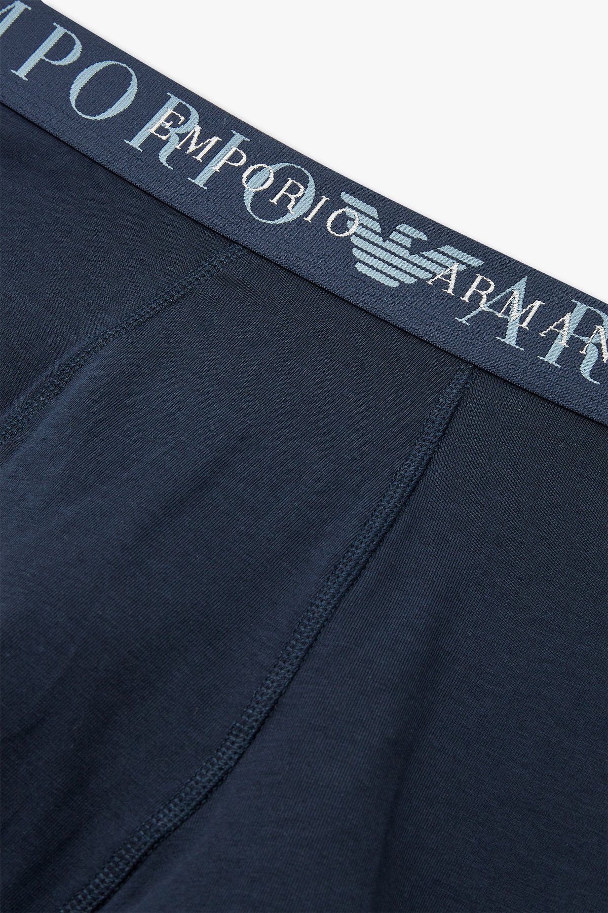 엠포리오 아르마니 언더웨어(EMPORIO ARMANI UNDERWEAR) 남성 오버랩 로고 밴딩 드로즈_마린 0814312321
