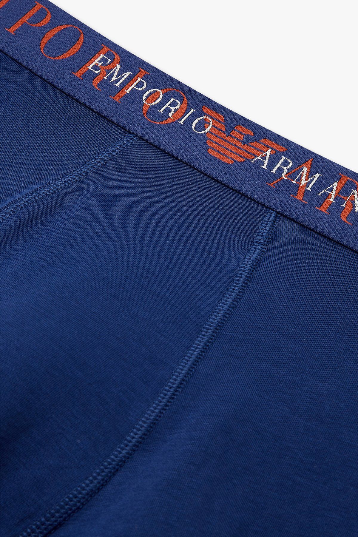 엠포리오 아르마니 언더웨어(EMPORIO ARMANI UNDERWEAR) 남성 오버랩 로고 밴딩 드로즈_블루 0814312322