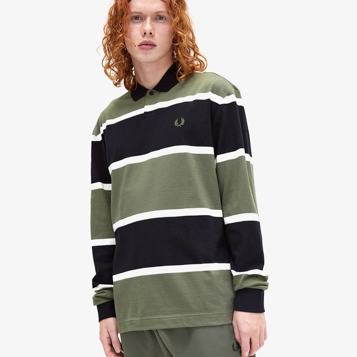 프레드페리(FRED PERRY) [Sport] 스트라이프 롱 슬리브 폴로 셔츠 (X21) AFPM2438519-X21