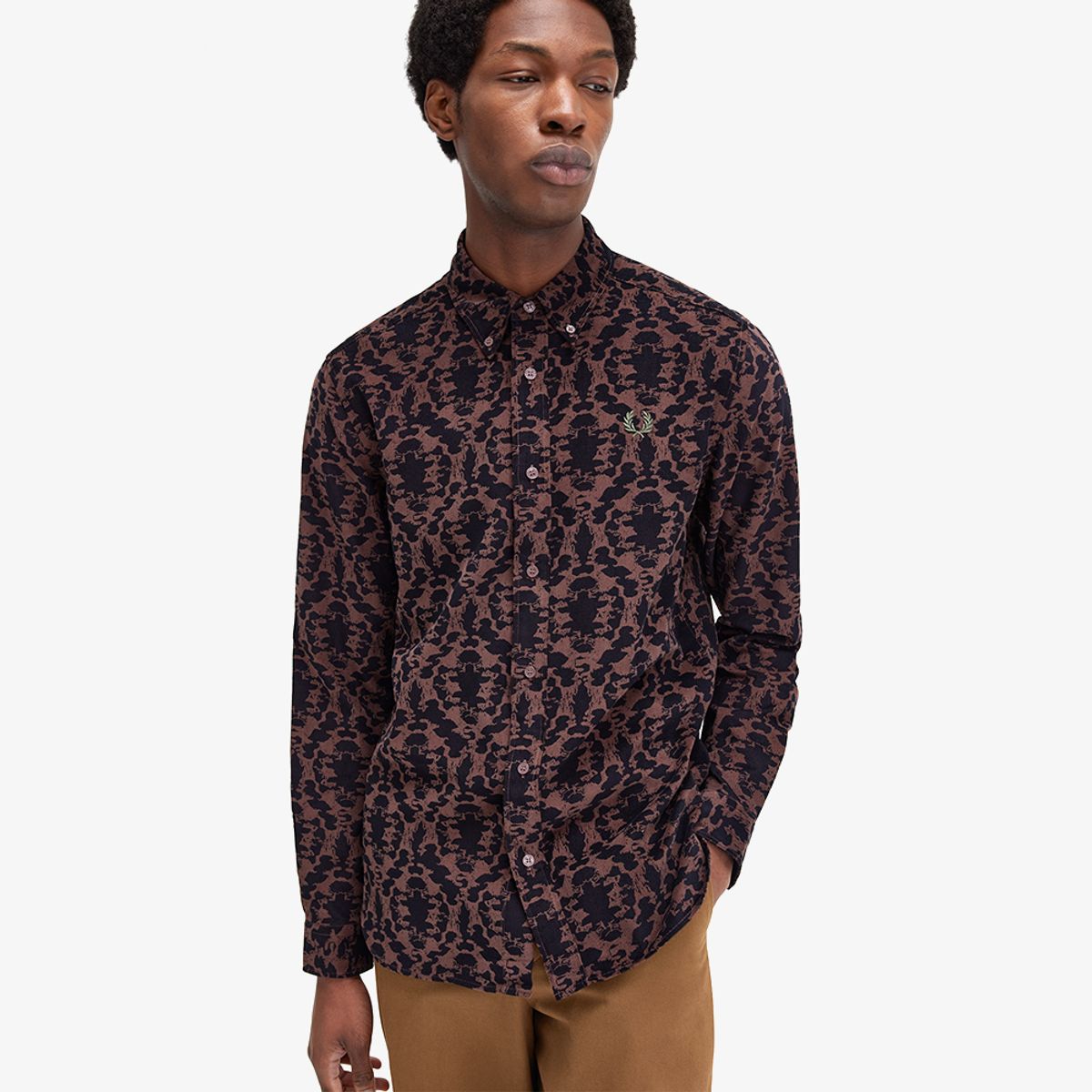 프레드페리(FRED PERRY) [Sharp] 리핏 프린트 코듀로이 셔츠 (U53) AFPM2438510-U53