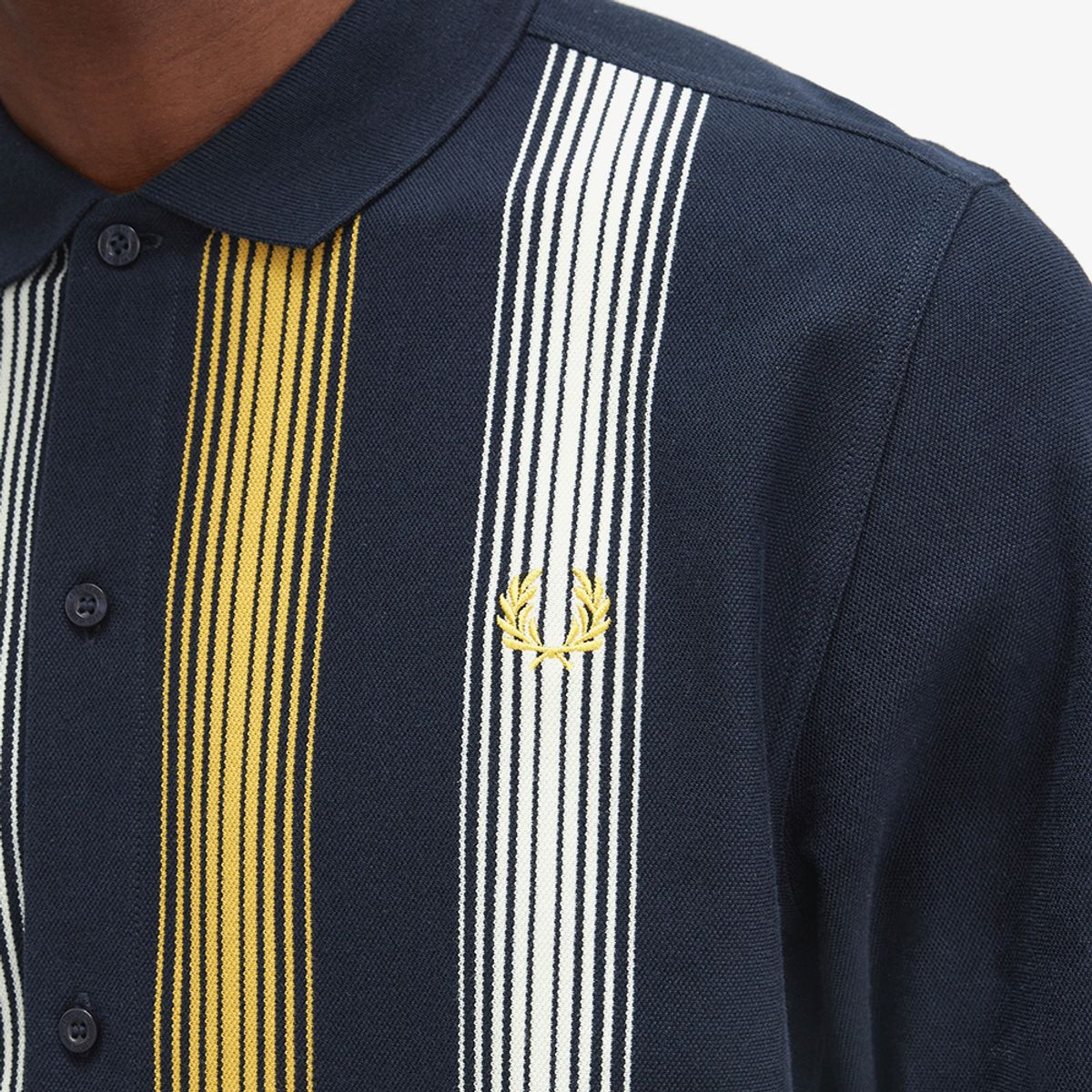프레드페리(FRED PERRY) [Sharp] 옴브레 스트라이프 롱 슬리브 폴로 셔츠 (608) AFPM243M545-608
