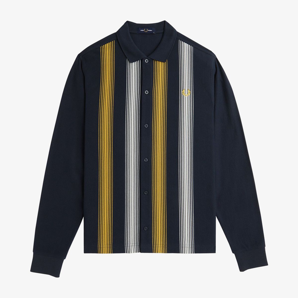 프레드페리(FRED PERRY) [Sharp] 옴브레 스트라이프 롱 슬리브 폴로 셔츠 (608) AFPM243M545-608