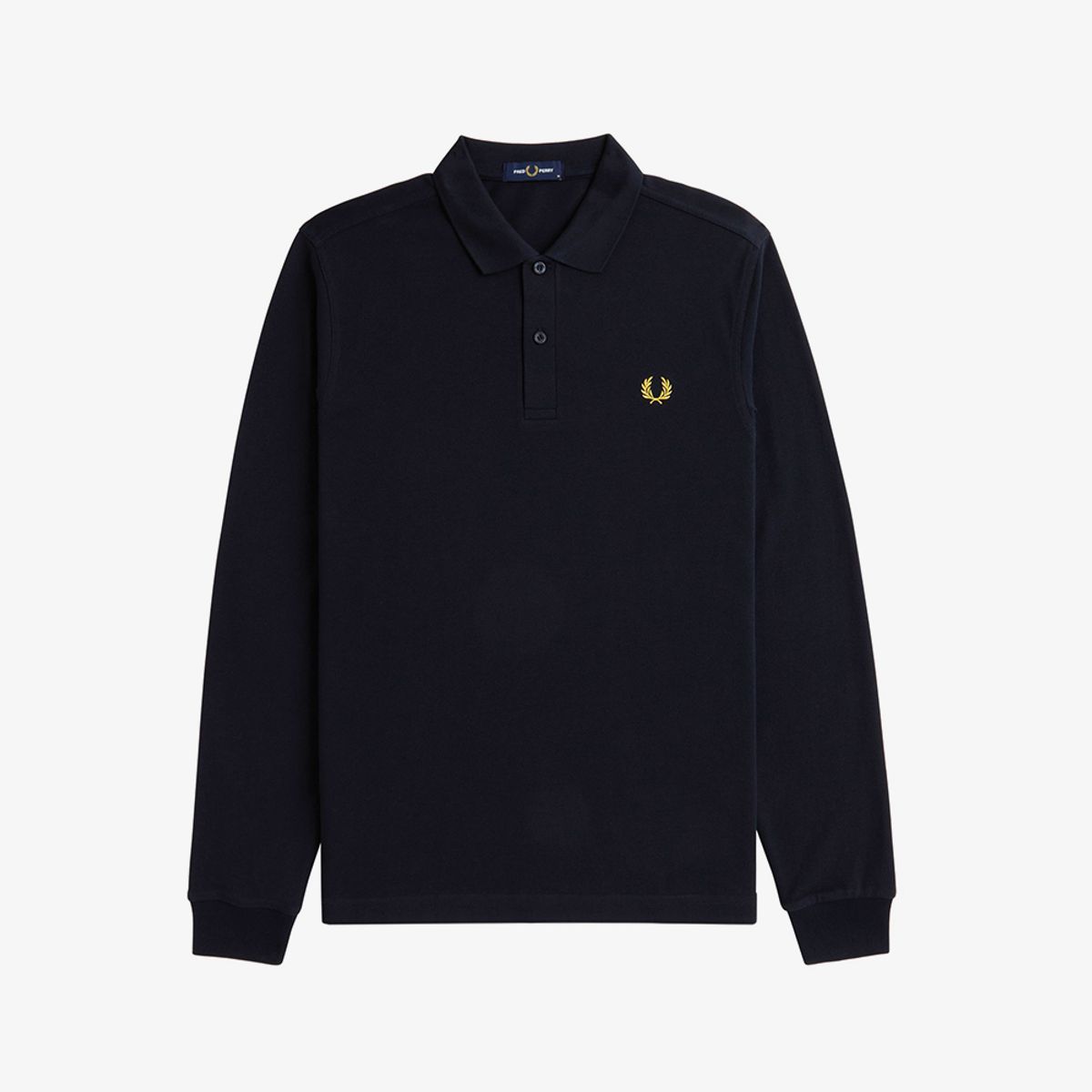 프레드페리(FRED PERRY) [M6006] 롱 슬리브 플레인 프레드페리 셔츠 - 네이비/허니콤 AFPM2436006-W75