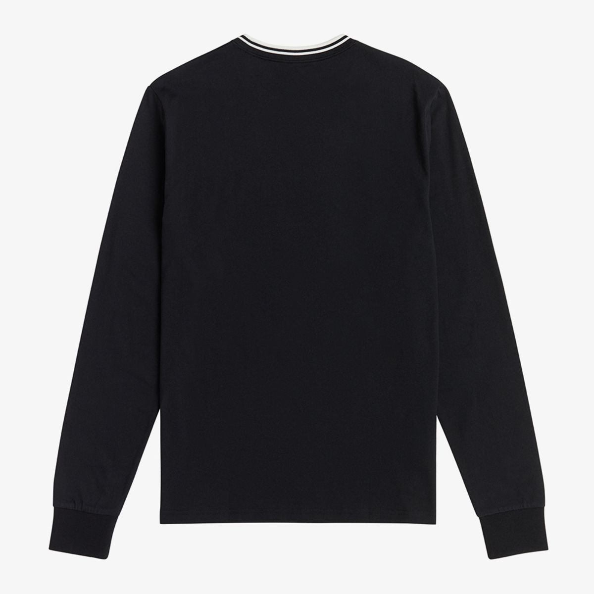 프레드페리(FRED PERRY) [Baseline] 롱 슬리브 트윈 팁 티셔츠 - 블랙/화이트 AFPM2439602-102