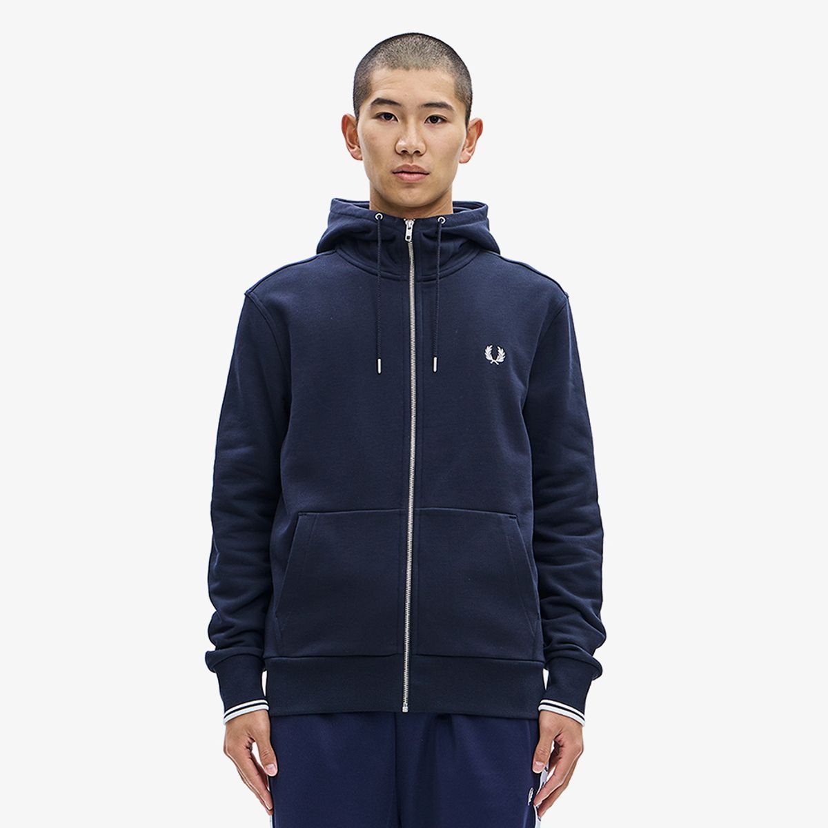 프레드페리(FRED PERRY) [Baseline] 후드 집 스루 스웻셔츠 (795) AFPM2437536-795