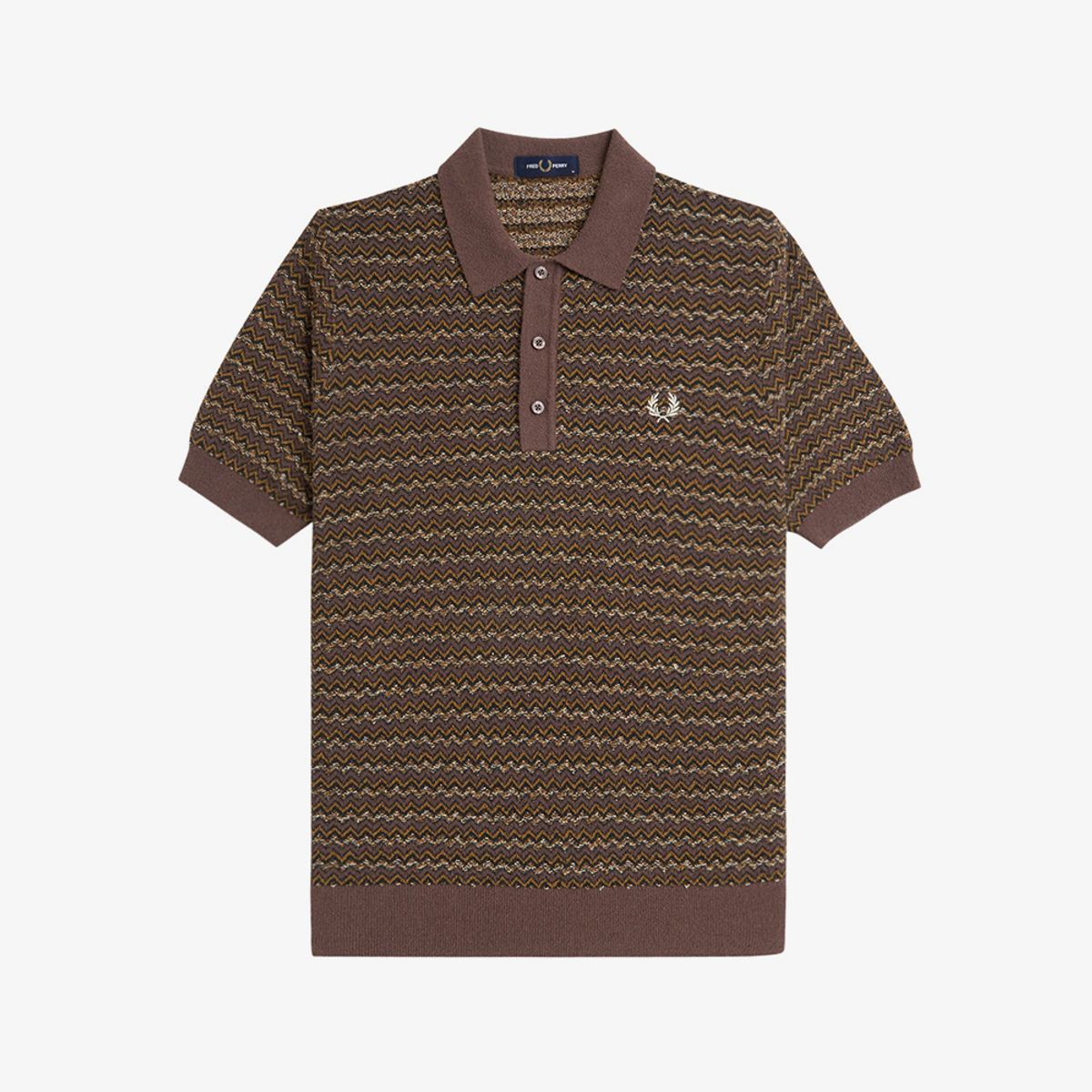 프레드페리(FRED PERRY) [Sharp] 부클 자카드 니트 셔츠 (U53) AFPM2438549-U53