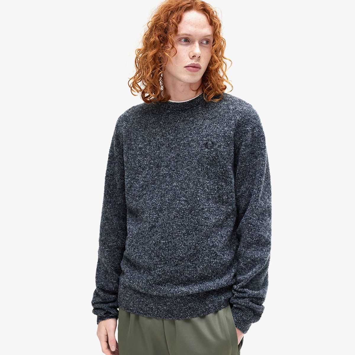 프레드페리(FRED PERRY) [Sport] 부클 크루넥 니트 (X55) AFPM243K553-X55