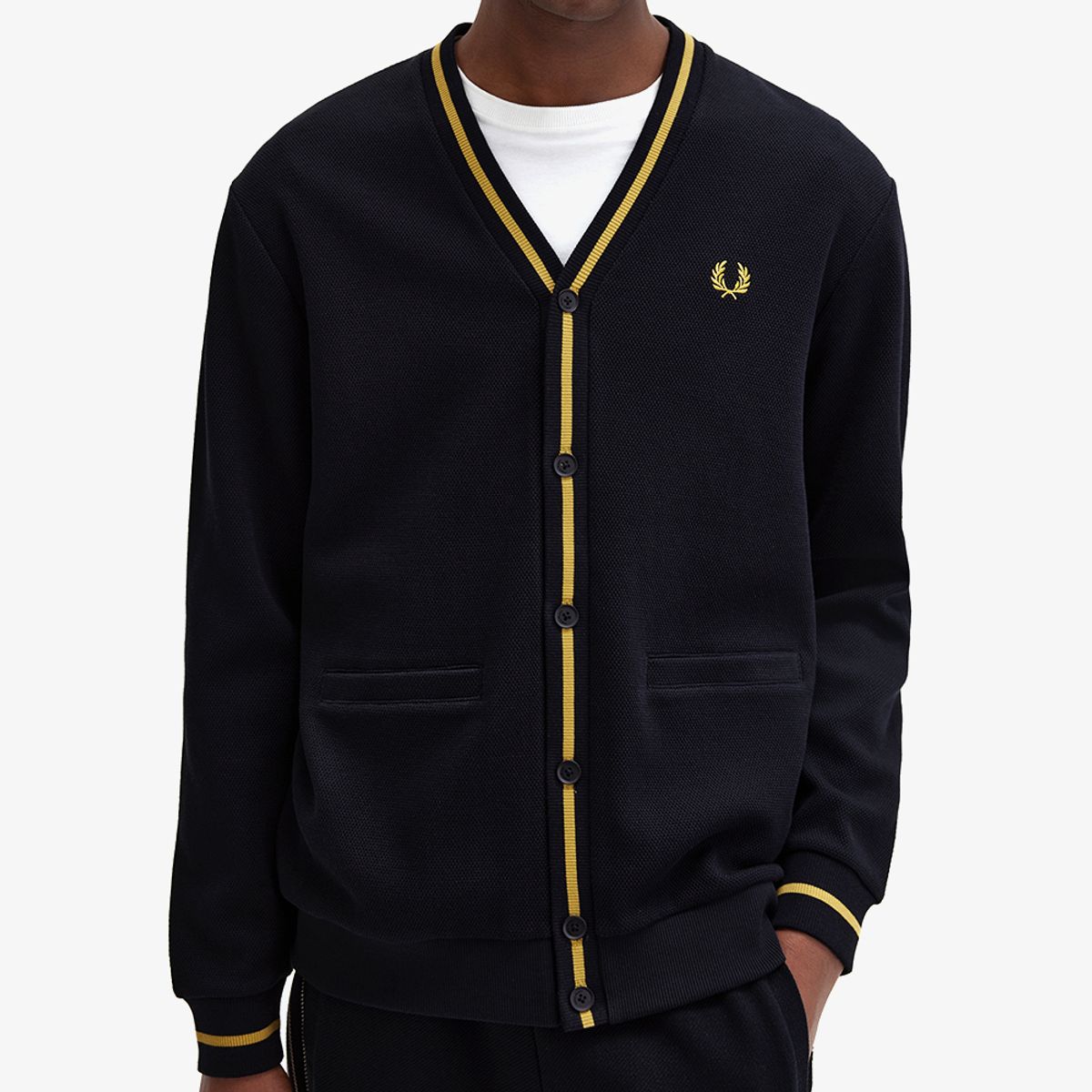 프레드페리(FRED PERRY) [Sharp] 팁 피케 텍스쳐 가디건 (W75) AFPM2432654-W75
