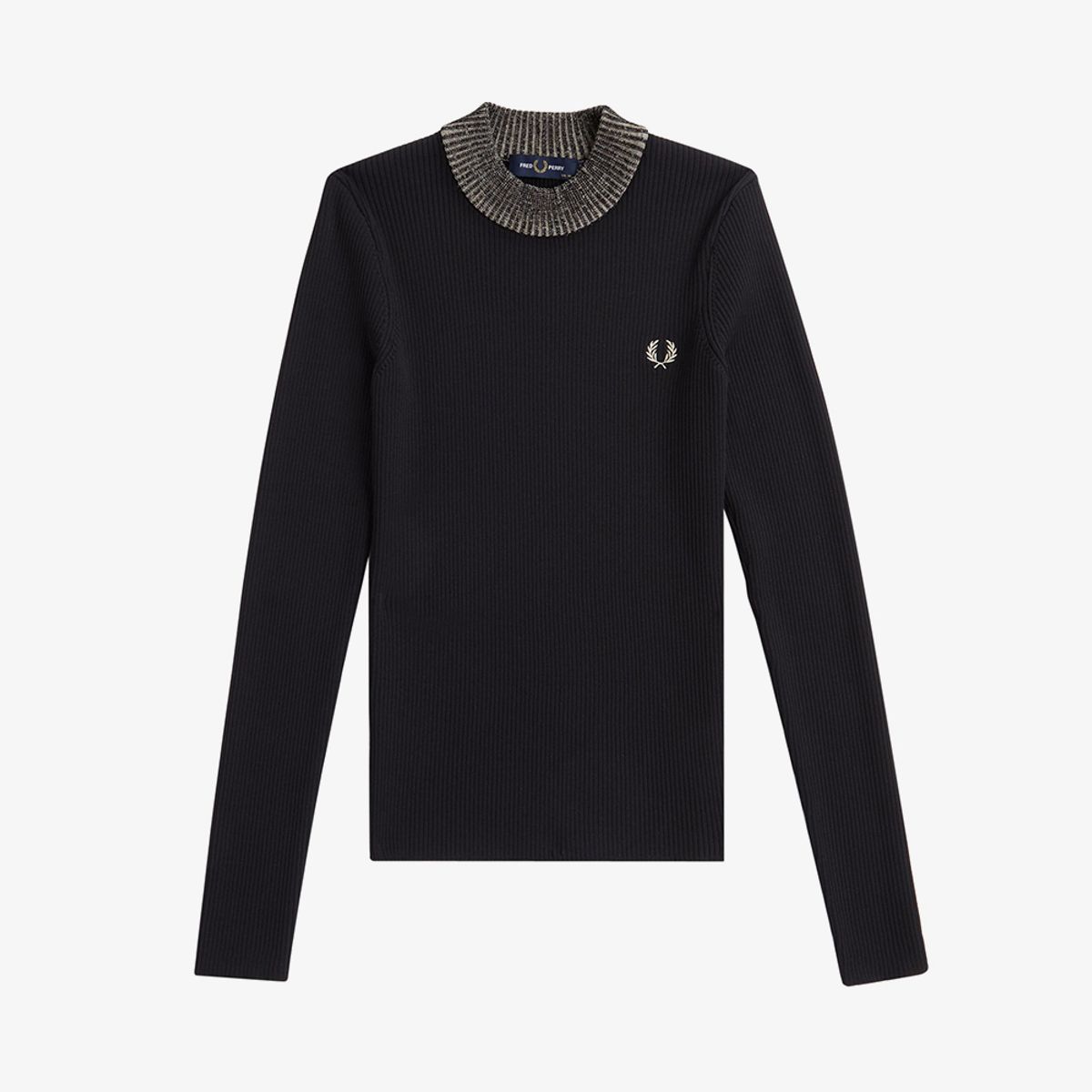 프레드페리(FRED PERRY) [Womens] 스페이스 다이 립 니트 (102) AFPF2438102-102