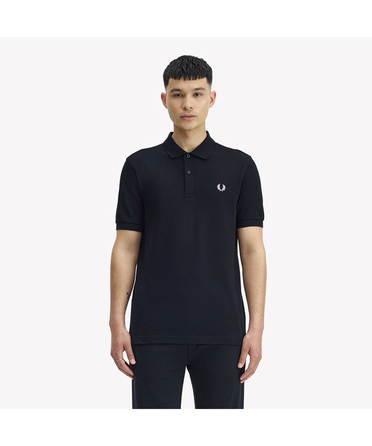 프레드페리(FRED PERRY) [M6000] 플레인 프레드페리 셔츠 - 블랙/화이트 M6000-350
