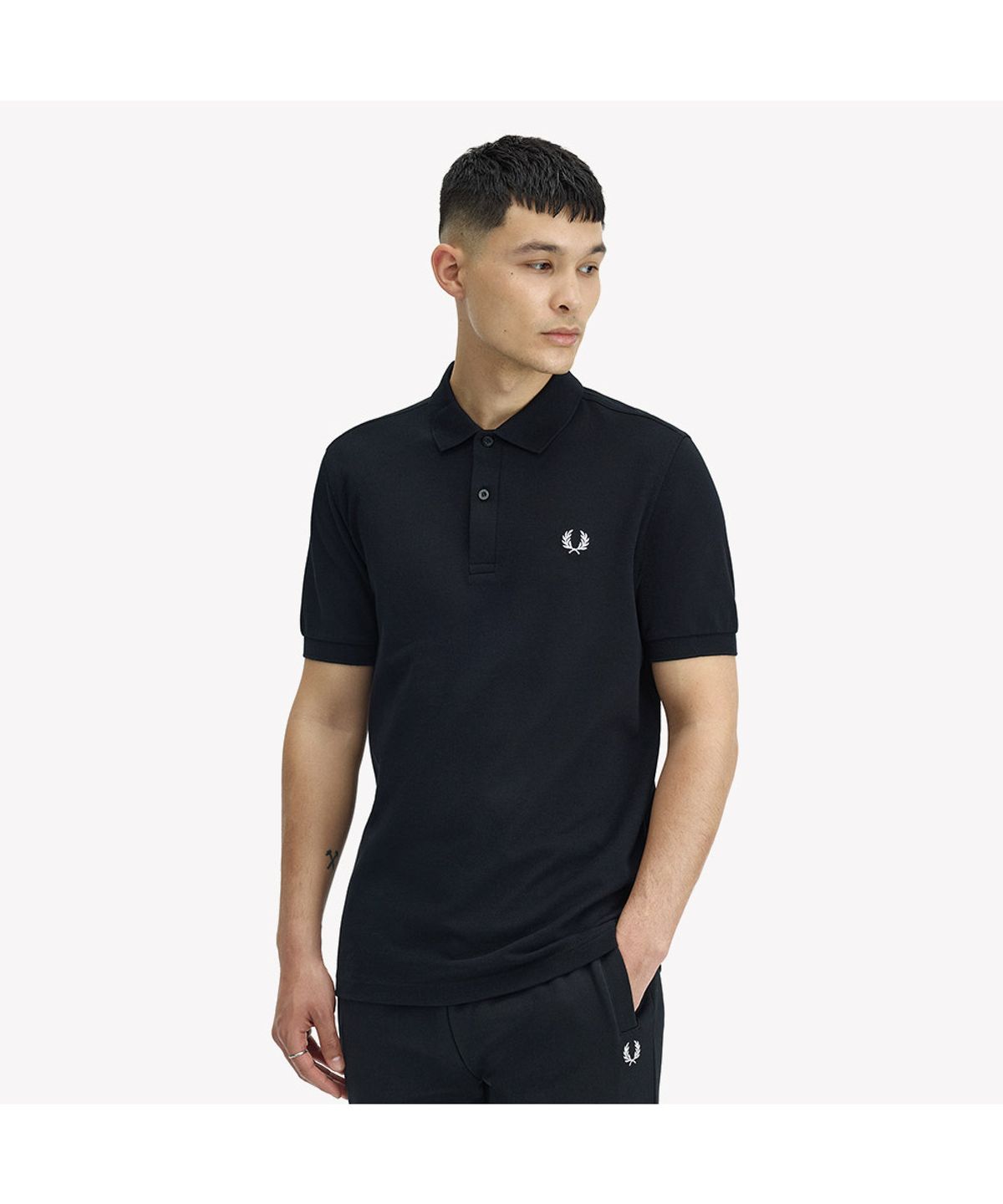 프레드페리(FRED PERRY) [M6000] 플레인 프레드페리 셔츠 - 블랙/화이트 M6000-350