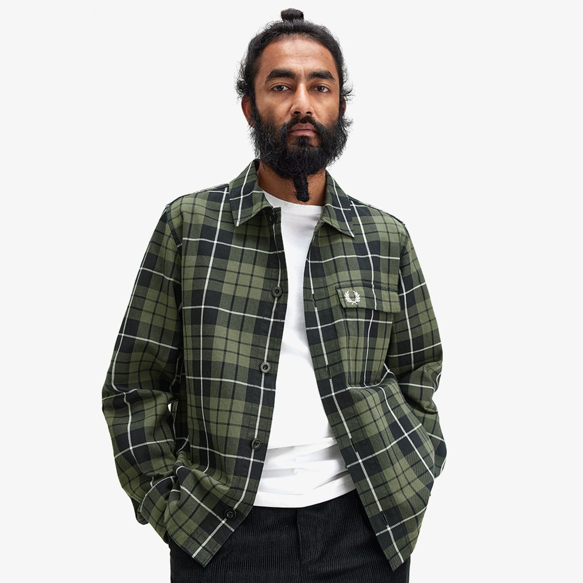 프레드페리(FRED PERRY) [Sharp] 체크 오버셔츠 (W19) AFPM2438515-W19