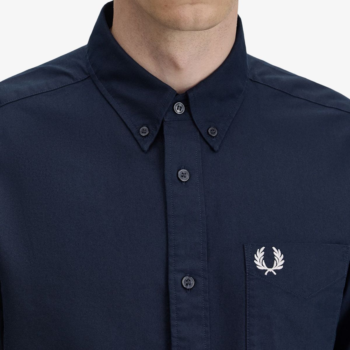 프레드페리(FRED PERRY) [Baseline] 롱 슬리브 옥스포드 셔츠 - 네이비 M5516-608