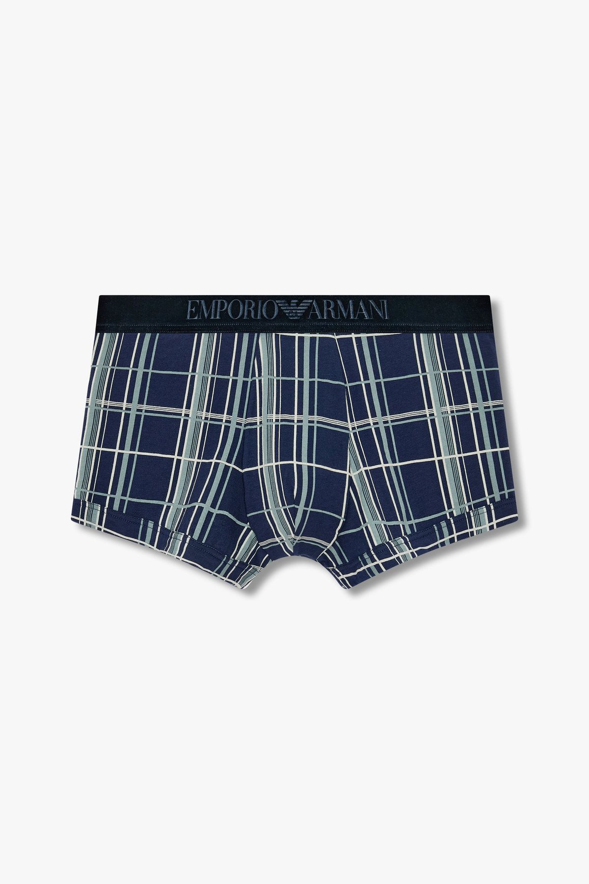 엠포리오 아르마니 언더웨어(EMPORIO ARMANI UNDERWEAR) 남성 벨루어 밴딩 코튼 드로즈 2PACK_마린 08M4361002